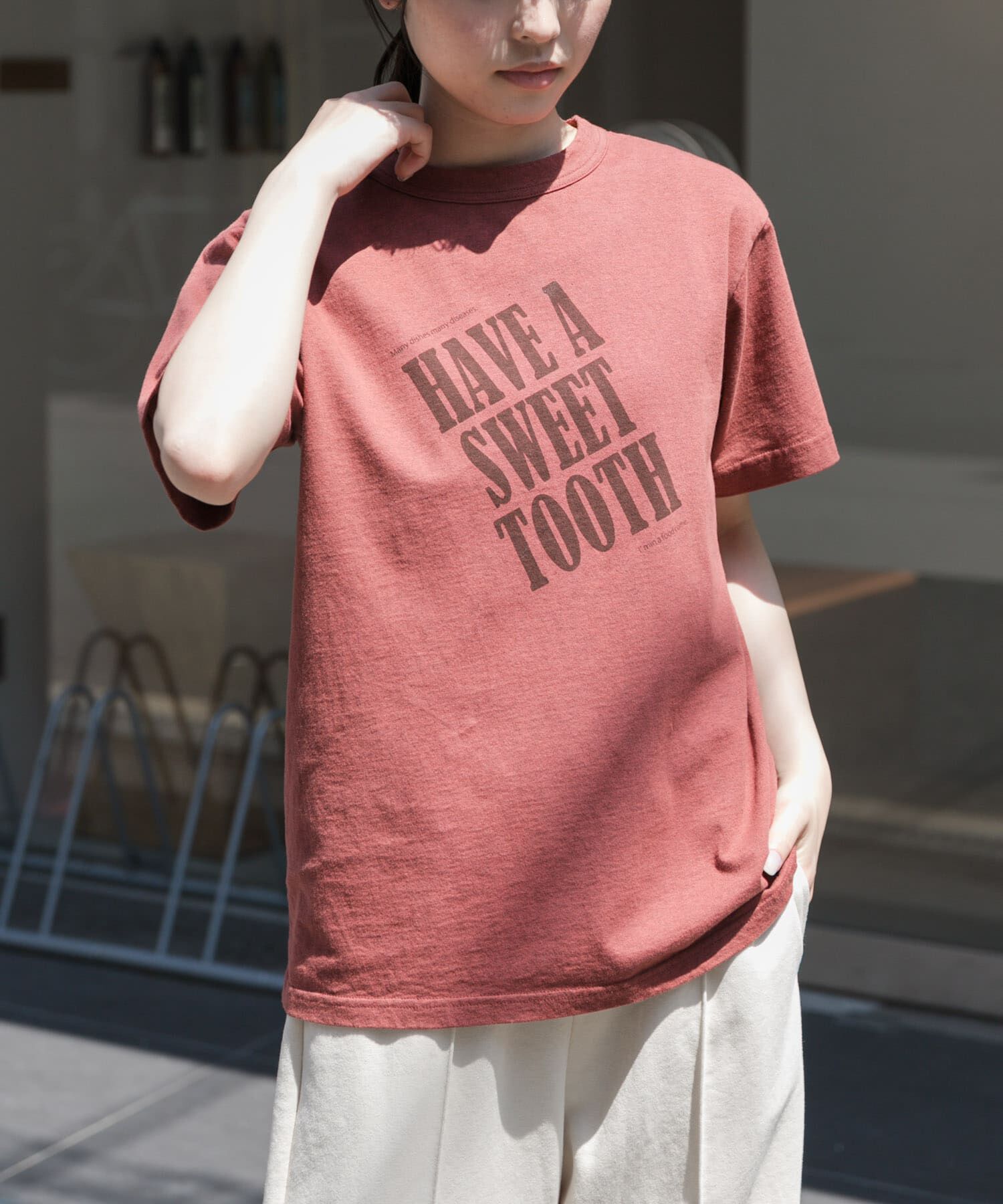 URBAN RESEARCH DOORS「FORK&SPOON　オーバーダイロゴTシャツ」|Tシャツ・カットソー|