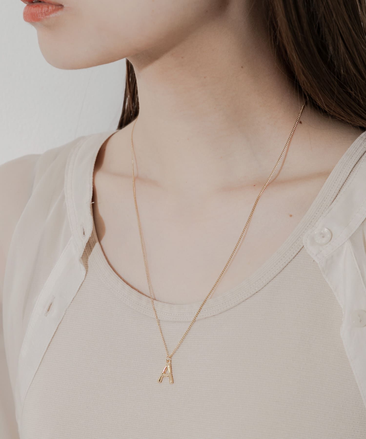 SMELLY「イニシャルワントップネックレス」|ネックレス|