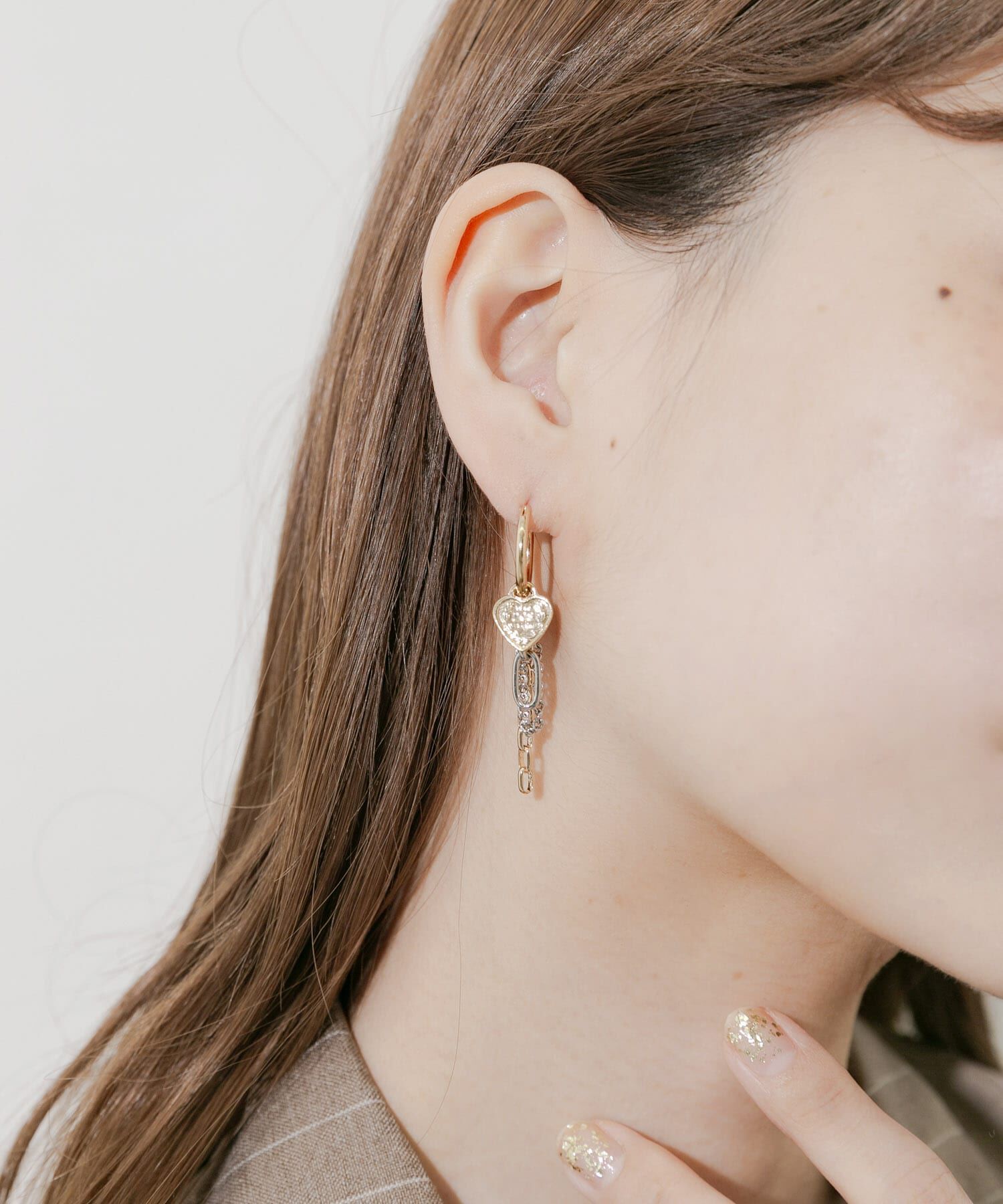 SMELLY「ハートコインチャームマルチWAYフープピアス」|ピアス|