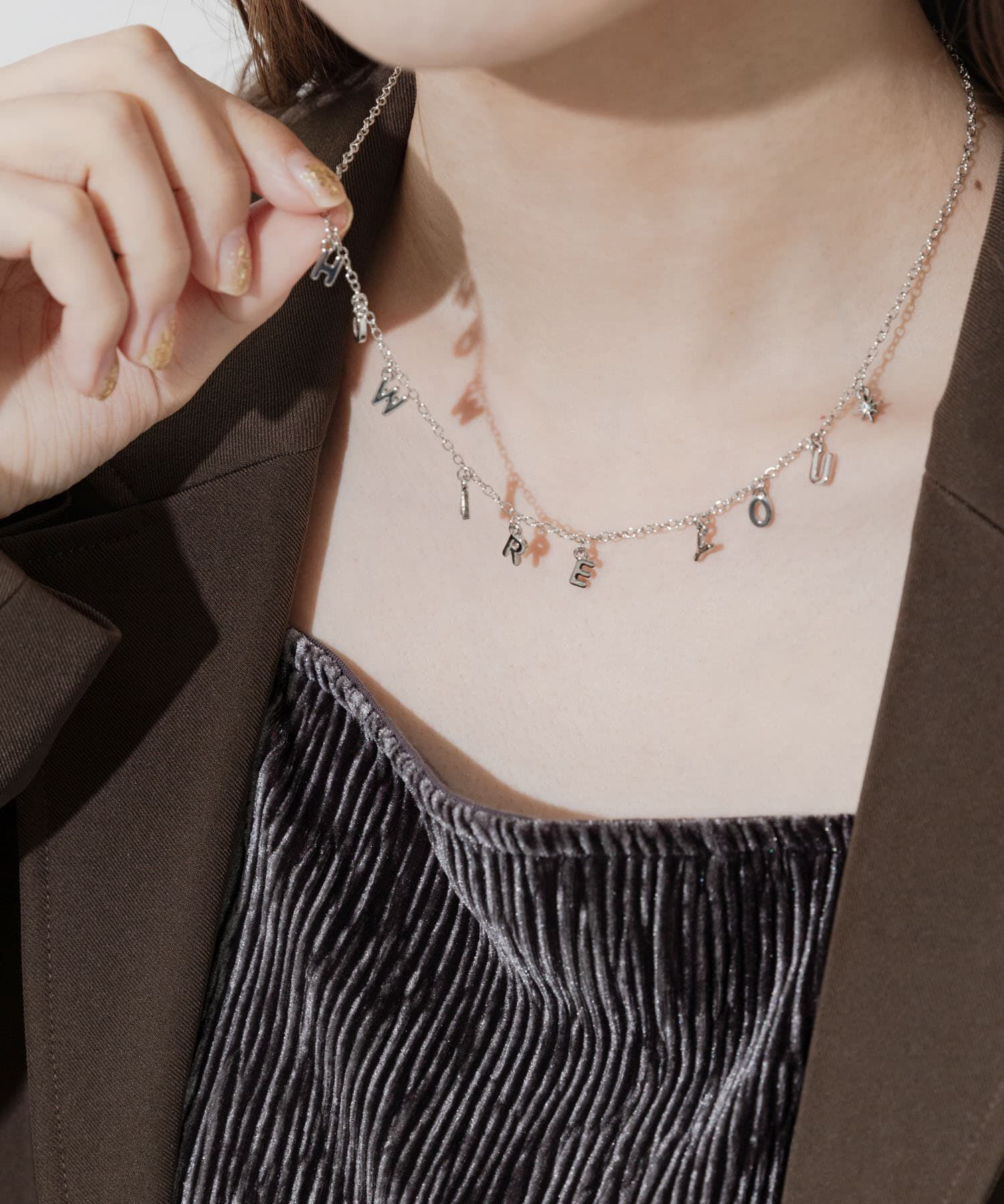 SMELLY「メッセージチャームネックレス」|ネックレス|