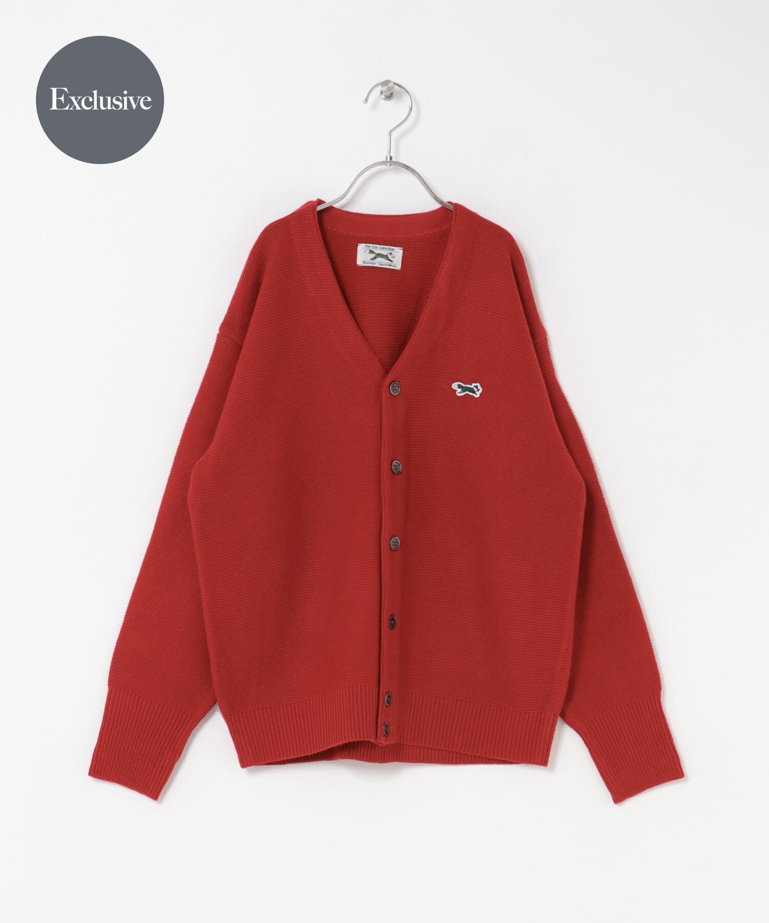 URBAN RESEARCH DOORS「『WEB/一部店舗限定』『別注』PENNEYS&times;DOORS　THE FOX Vネックカーディガン(KIDS)」|カーディガン|レッド