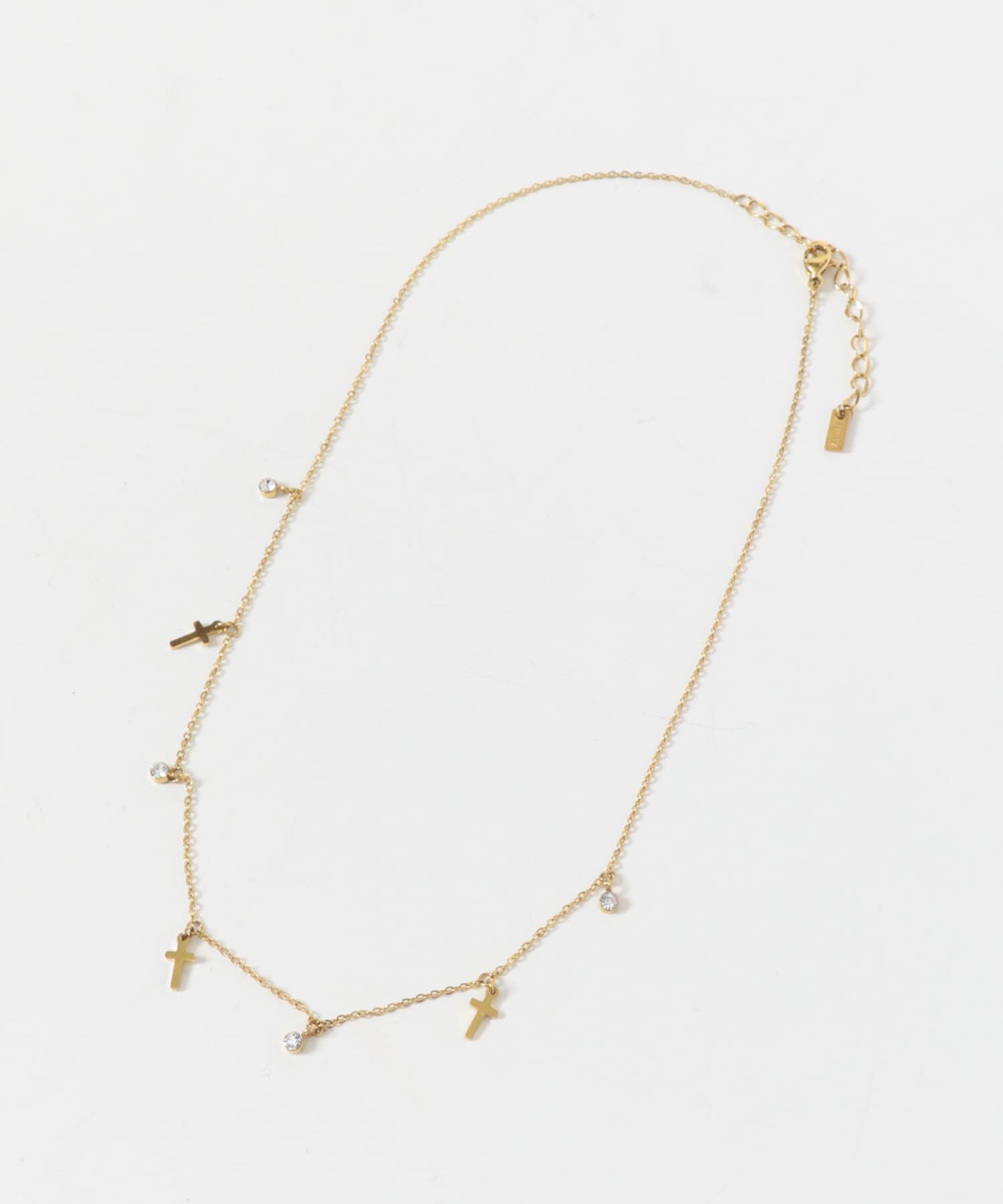 SMELLY「ステンレスクロスチャームネックレス」|ネックレス|
