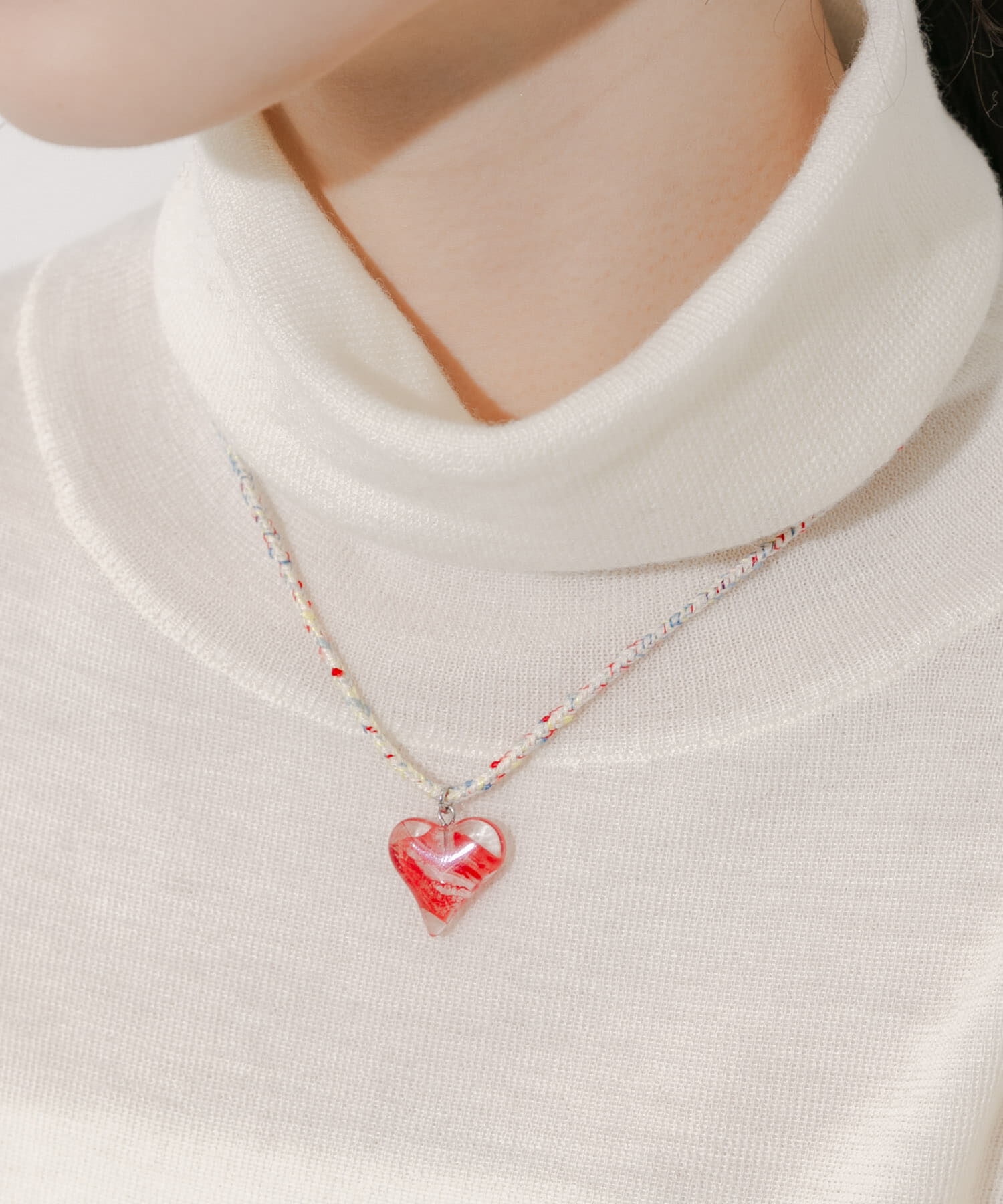 SMELLY「ハートモチーフコードネックレス」|ネックレス|