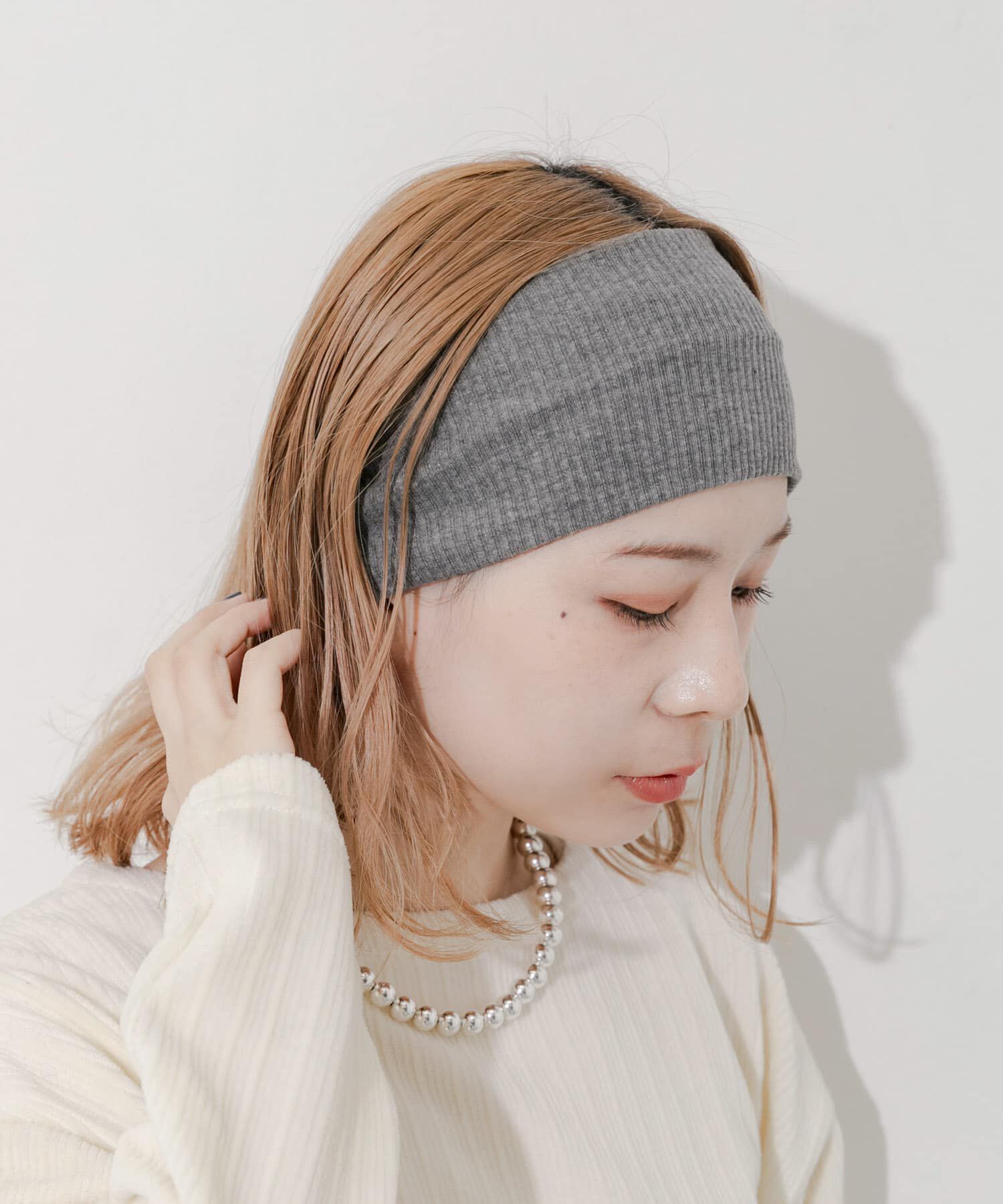 SMELLY「リブワイドヘアバンド」|ヘアバンド|