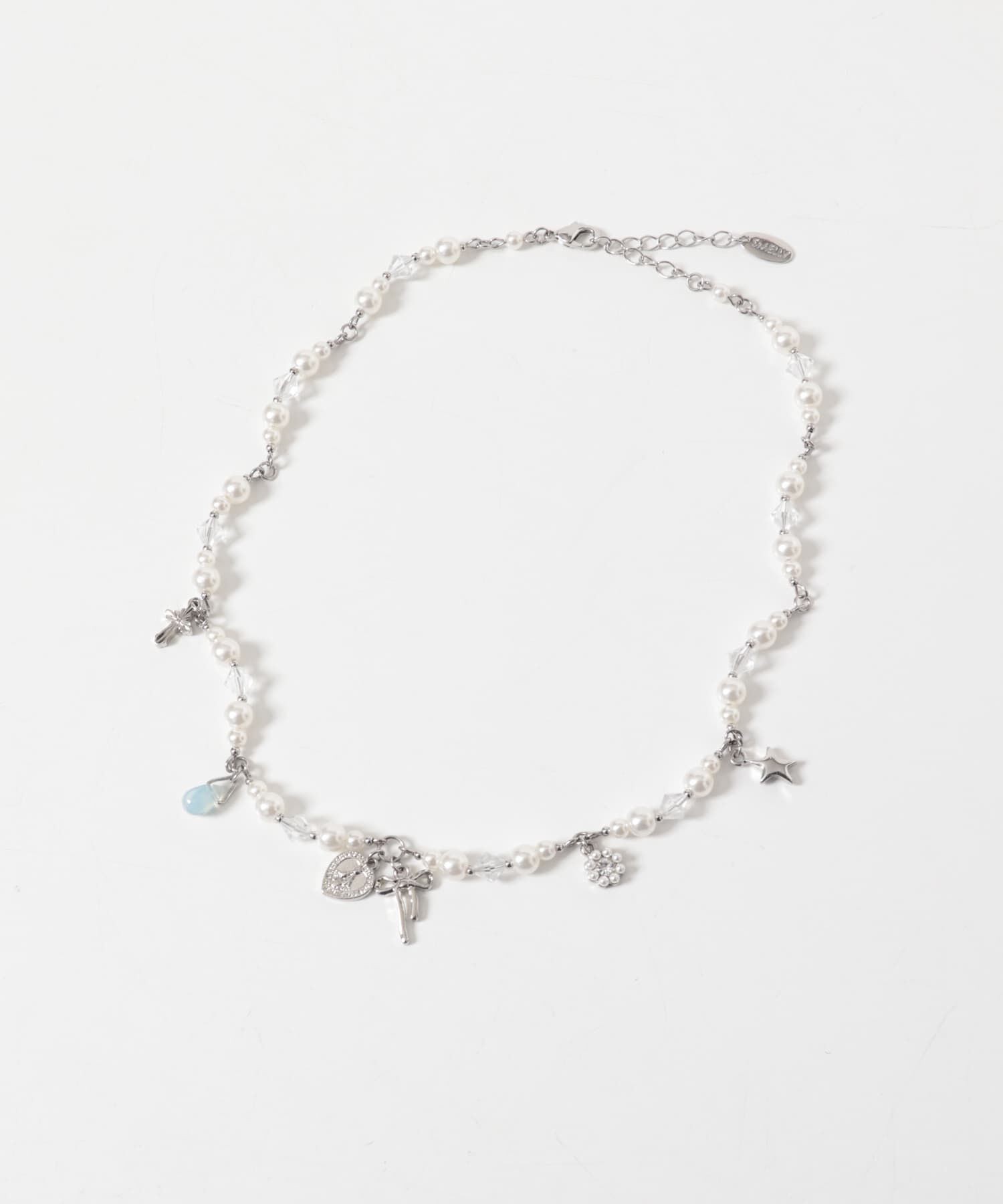 SMELLY「キラキラチャームパールネックレス」|ネックレス|