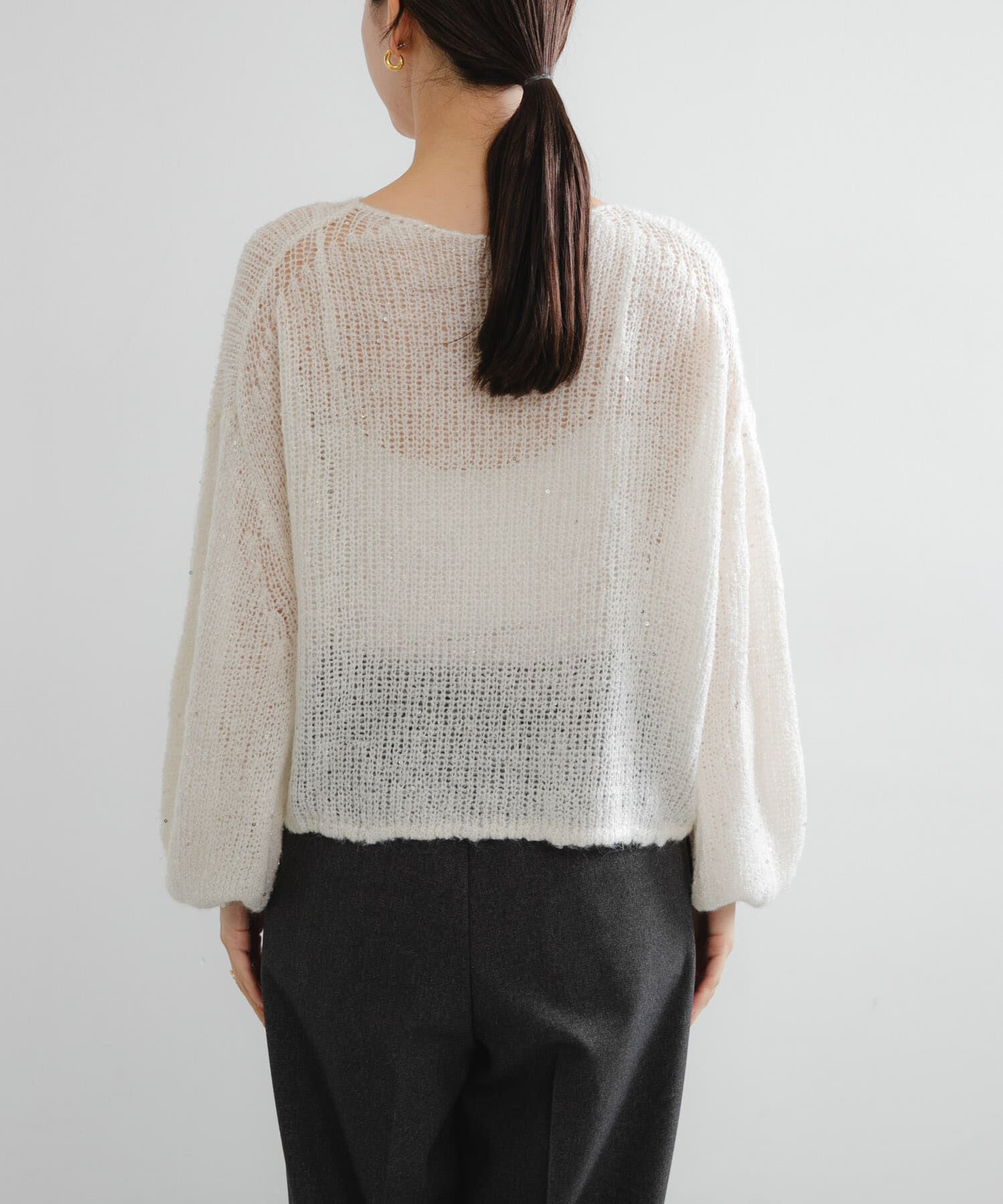 URBAN RESEARCH「スパンコールモヘヤルーズニット」|ニット・セーター|