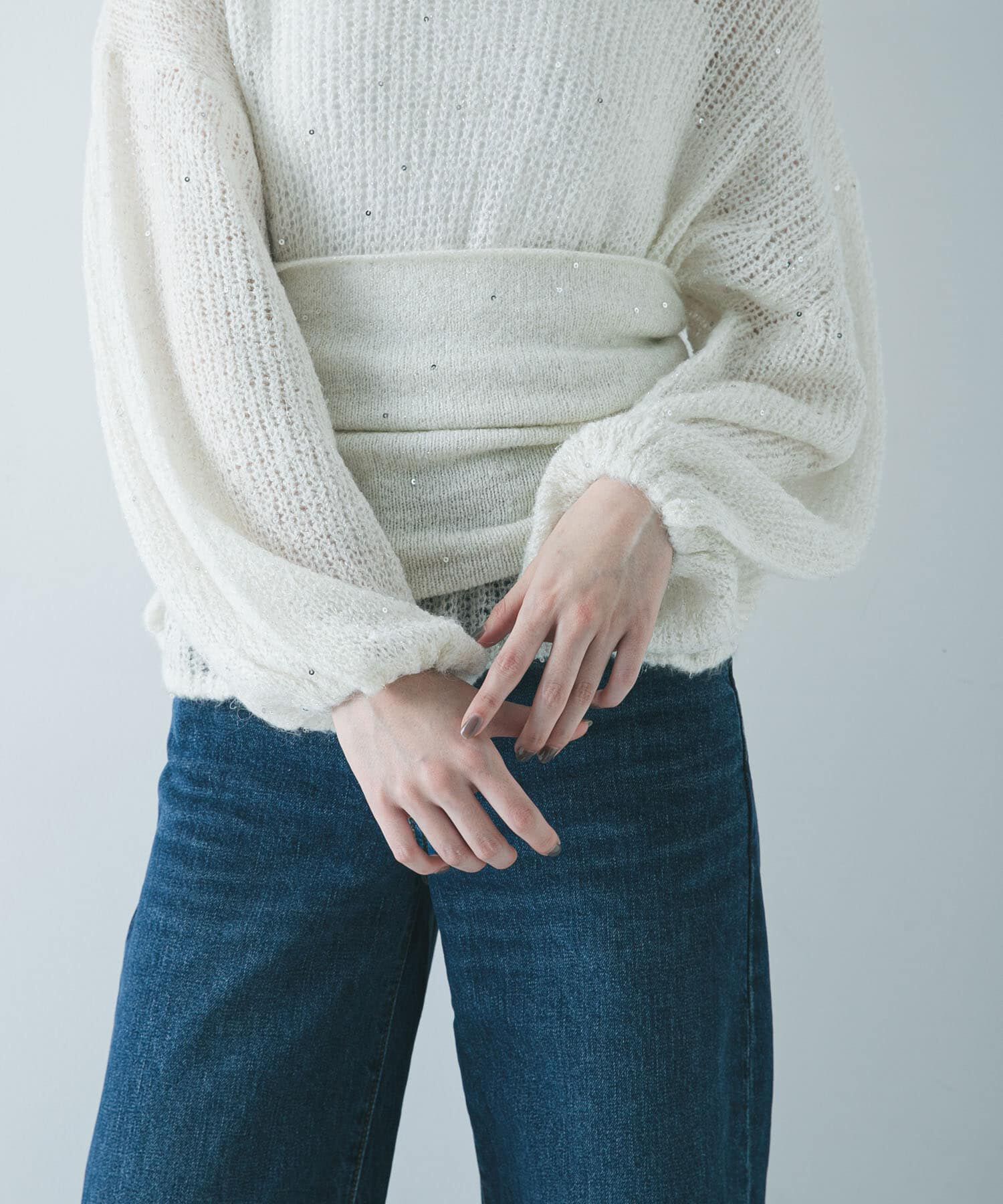 URBAN RESEARCH「スパンコールモヘヤルーズニット」|ニット・セーター|