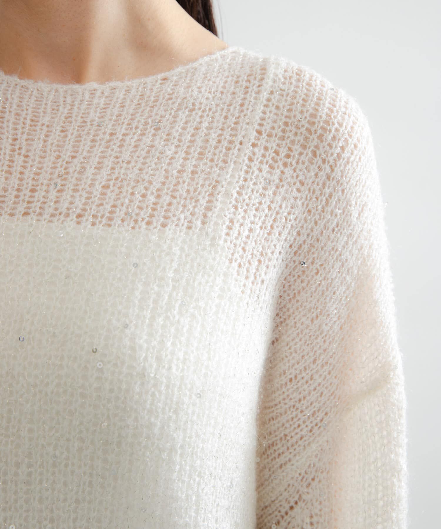 URBAN RESEARCH「スパンコールモヘヤルーズニット」|ニット・セーター|