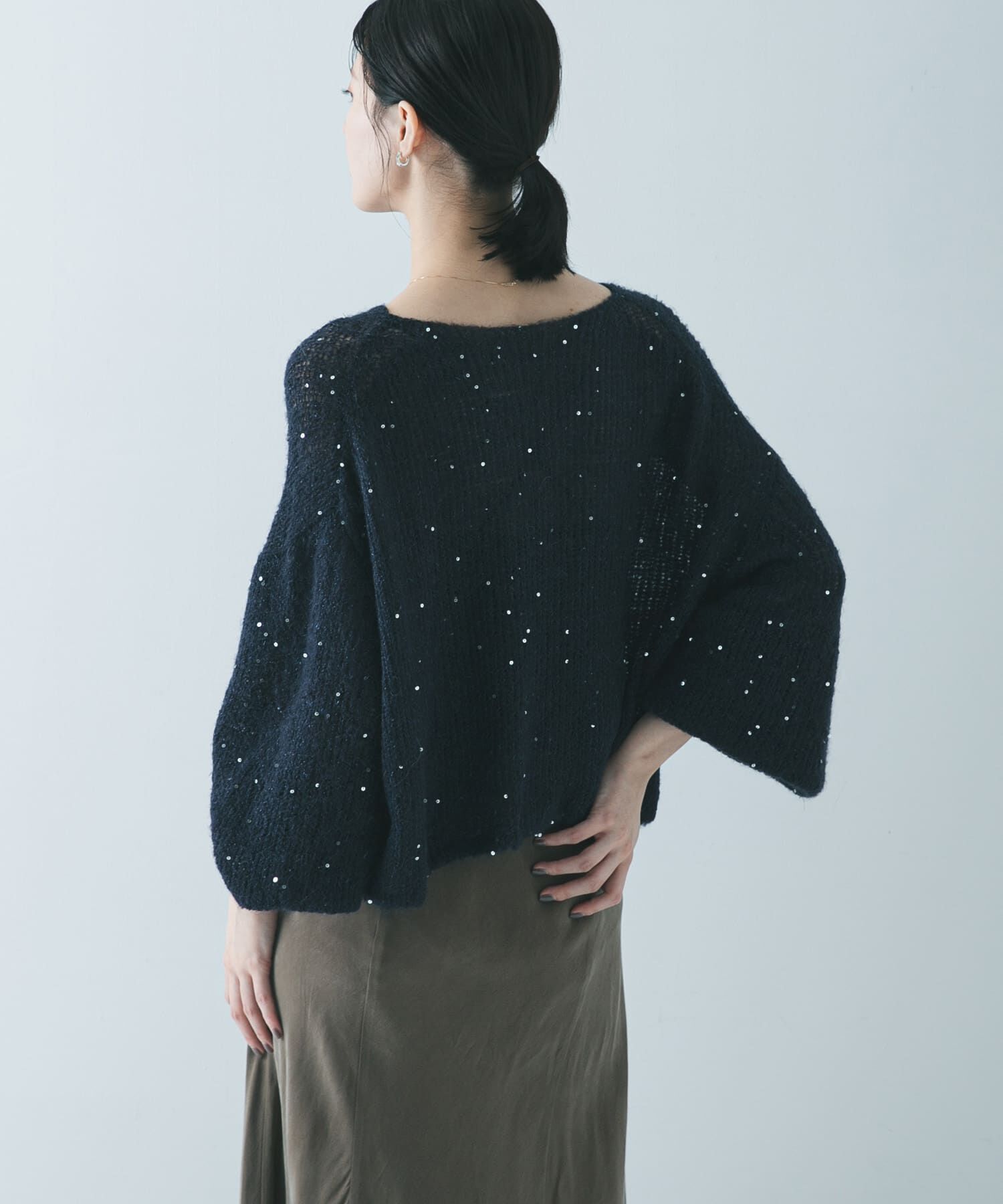 URBAN RESEARCH「スパンコールモヘヤルーズニット」|ニット・セーター|