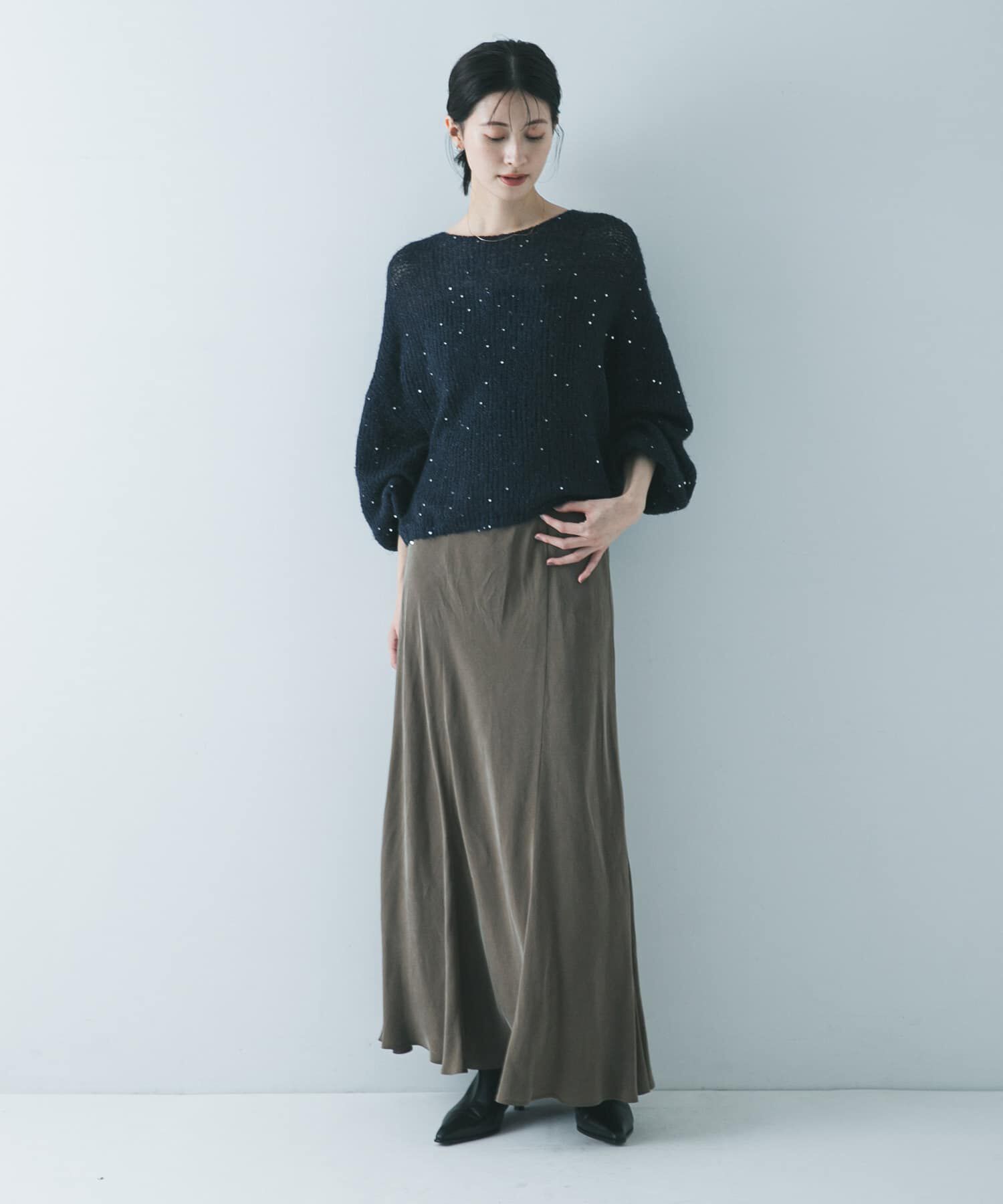 URBAN RESEARCH「スパンコールモヘヤルーズニット」|ニット・セーター|