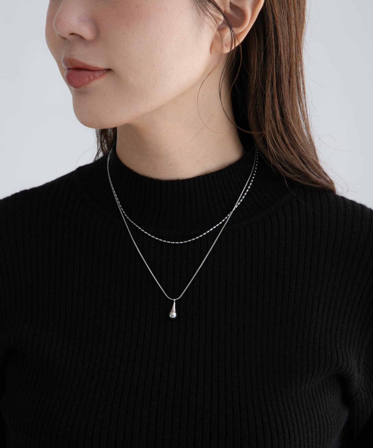 Sonny Label 「ステンレス二連ドロップネックレス」|ネックレス|