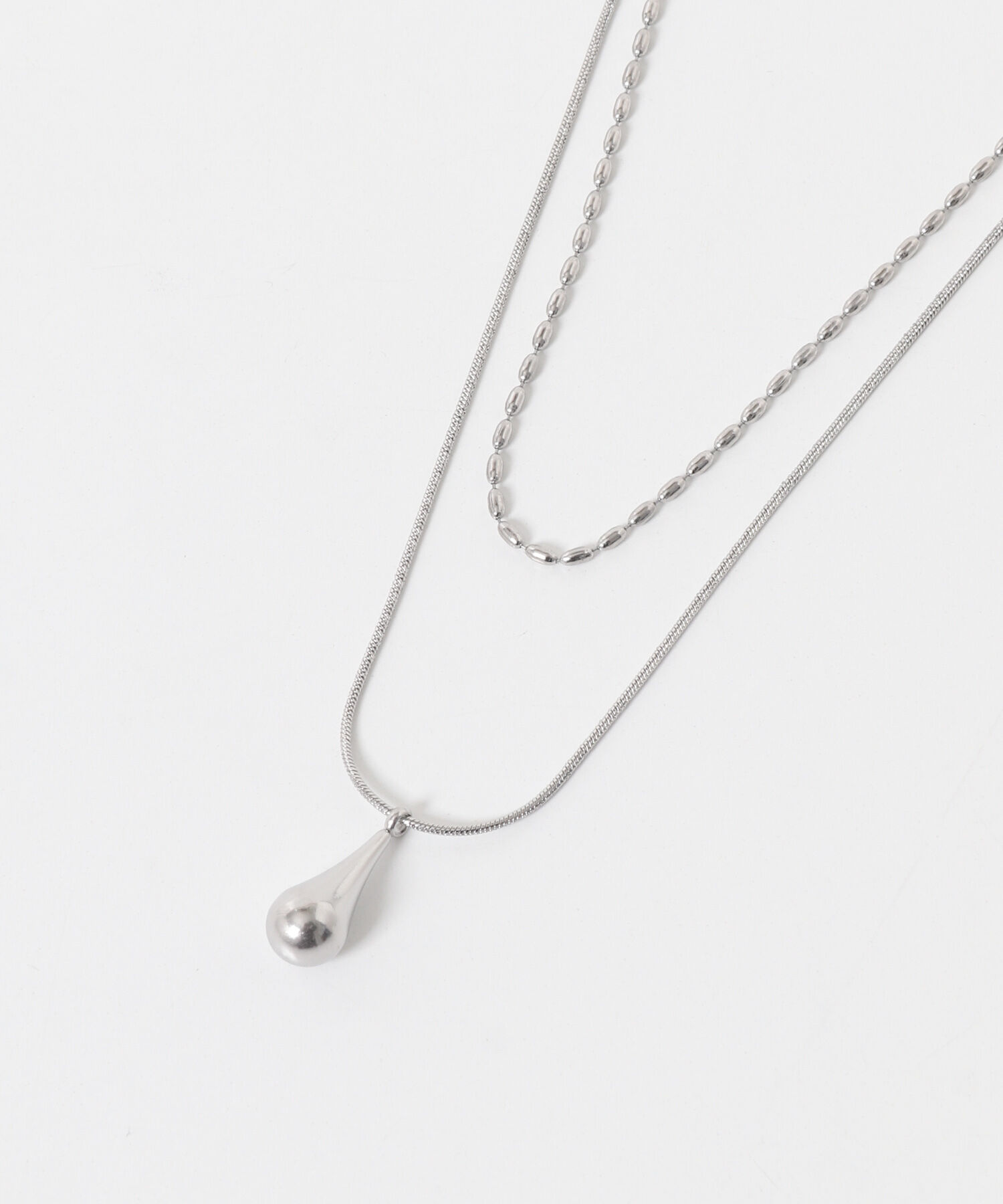 Sonny Label 「ステンレス二連ドロップネックレス」|ネックレス|