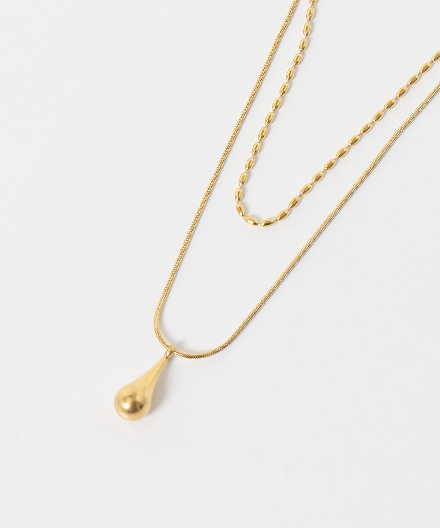 Sonny Label 「ステンレス二連ドロップネックレス」|ネックレス|