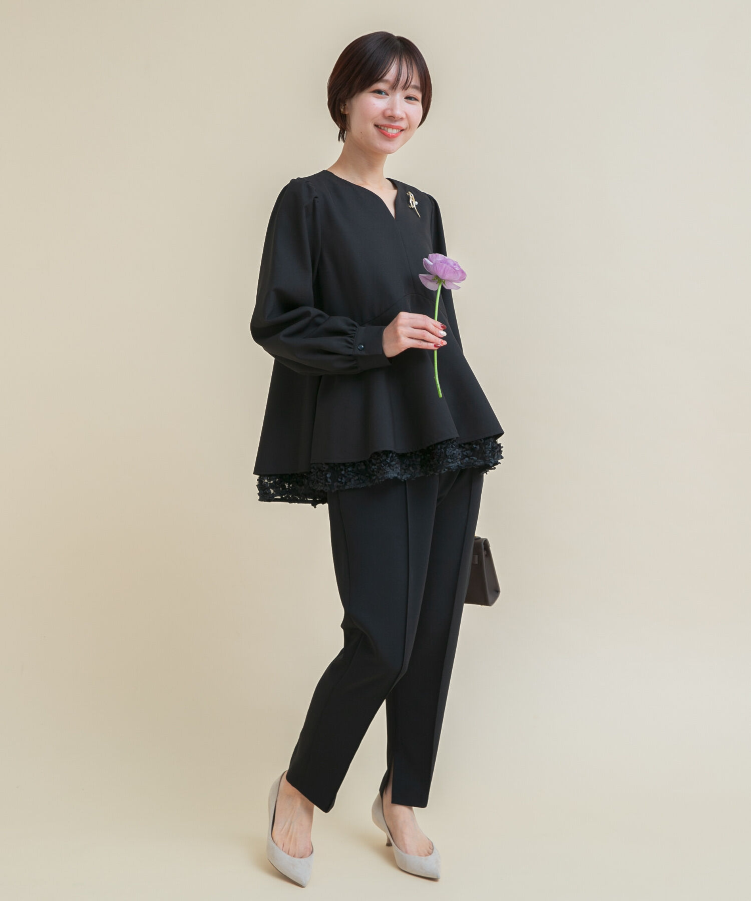 URBAN RESEARCH ROSSO「『WEB限定』レイヤードペプラムブラウス」|シャツ・ブラウス|