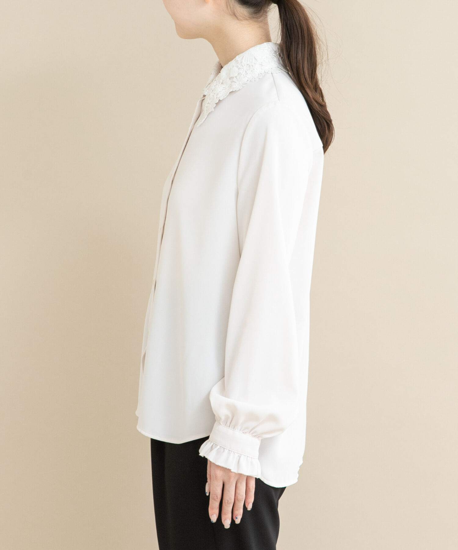 URBAN RESEARCH ROSSO「『WEB/一部店舗限定』レースカラーブラウス」|シャツ・ブラウス|