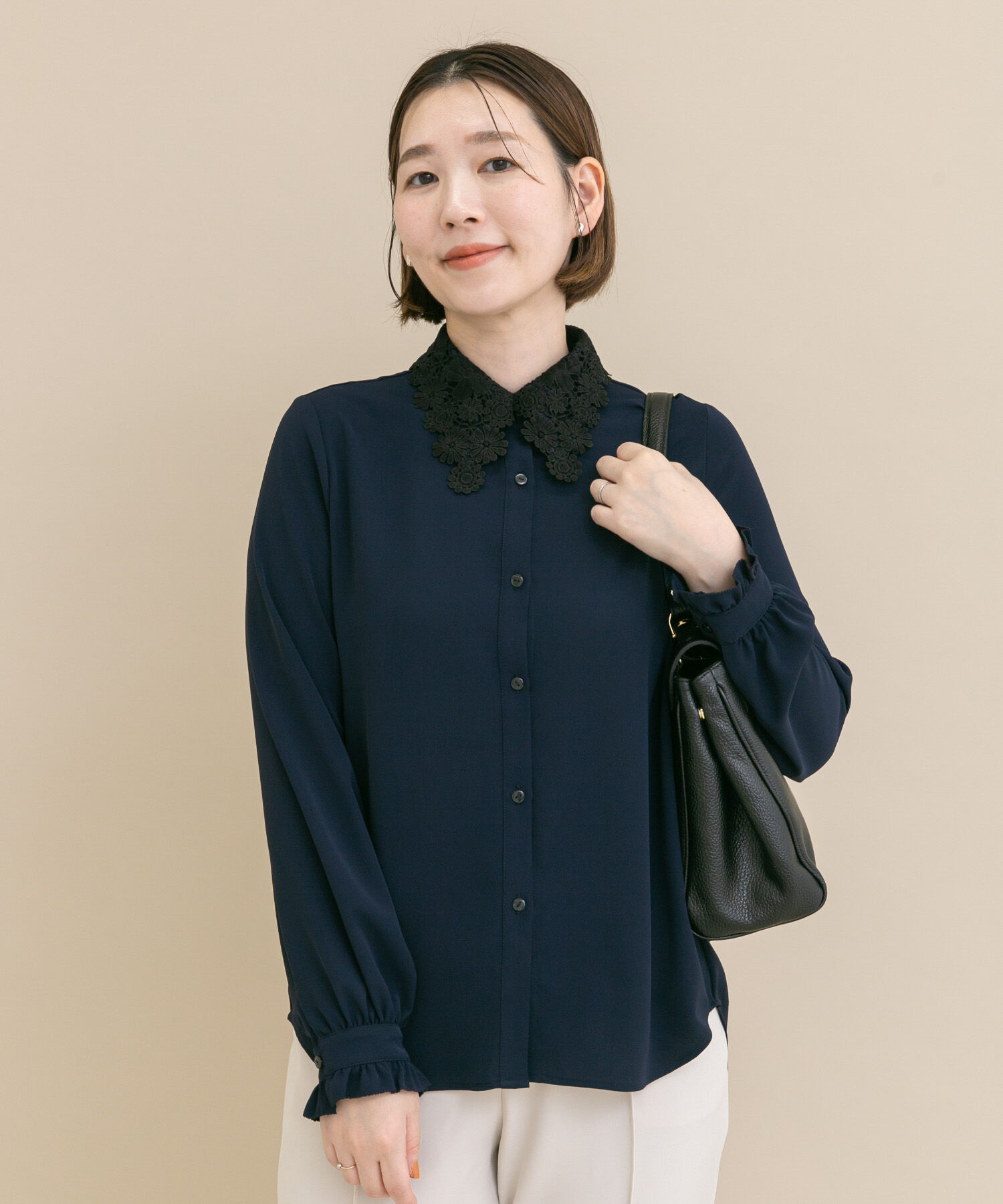 URBAN RESEARCH ROSSO「『WEB/一部店舗限定』レースカラーブラウス」|シャツ・ブラウス|