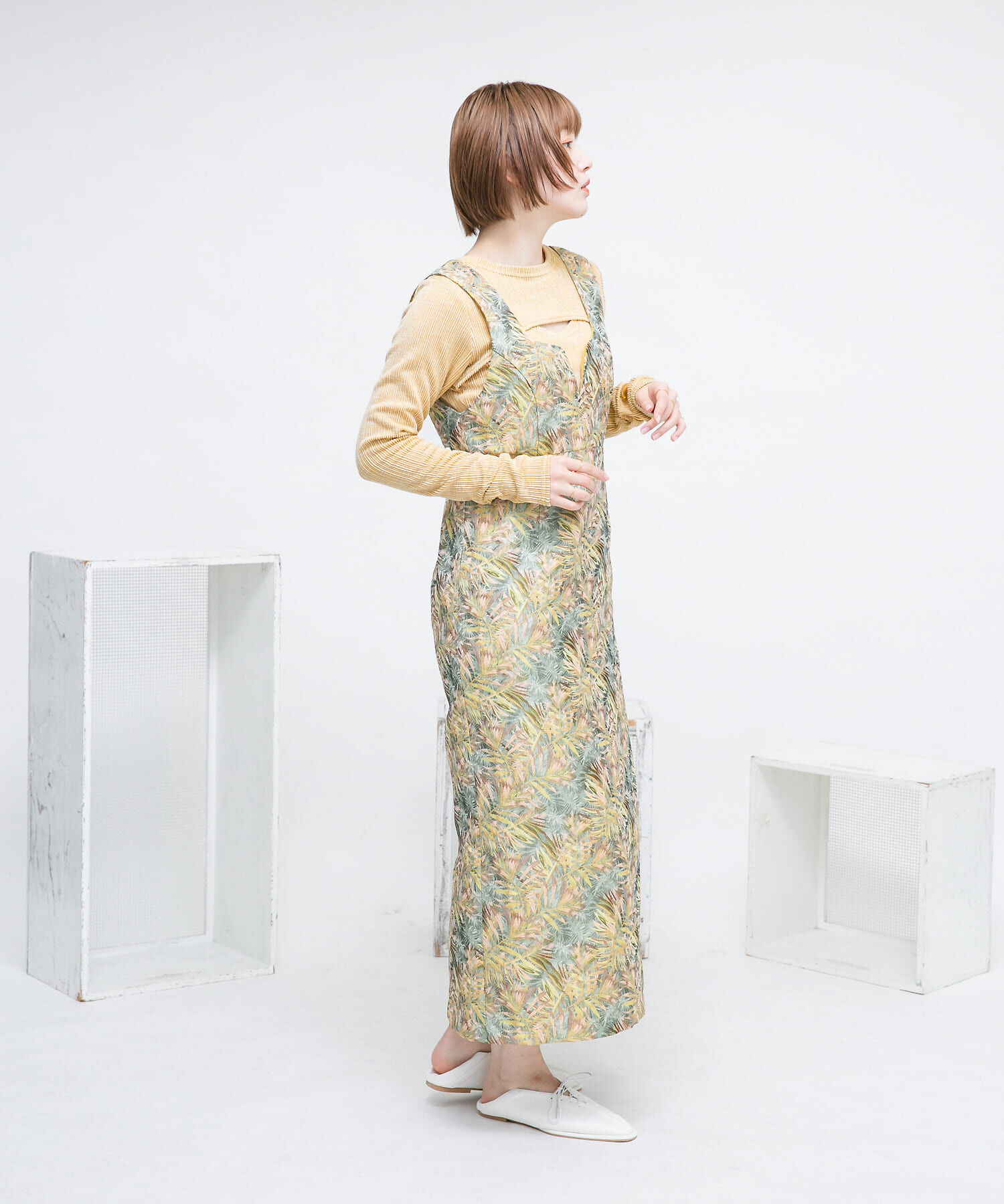  「2WAYフロントスリットカットソー」|Tシャツ・カットソー|