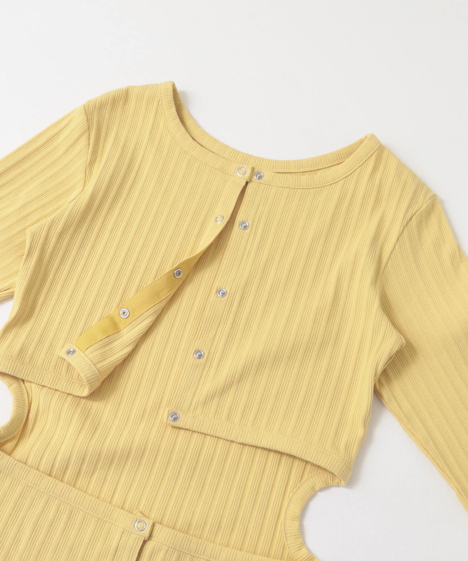  「カットアウトリブカットソー」|Tシャツ・カットソー|