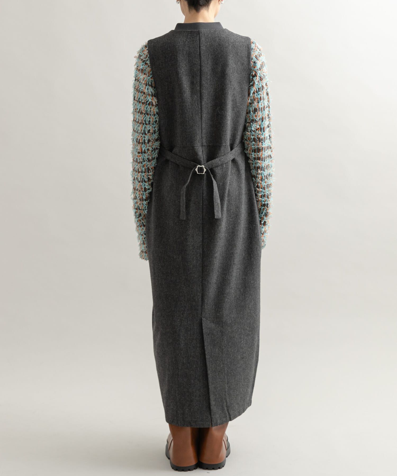  「『2サイズ展開』ツイードジャンパースカート」|ワンピース|