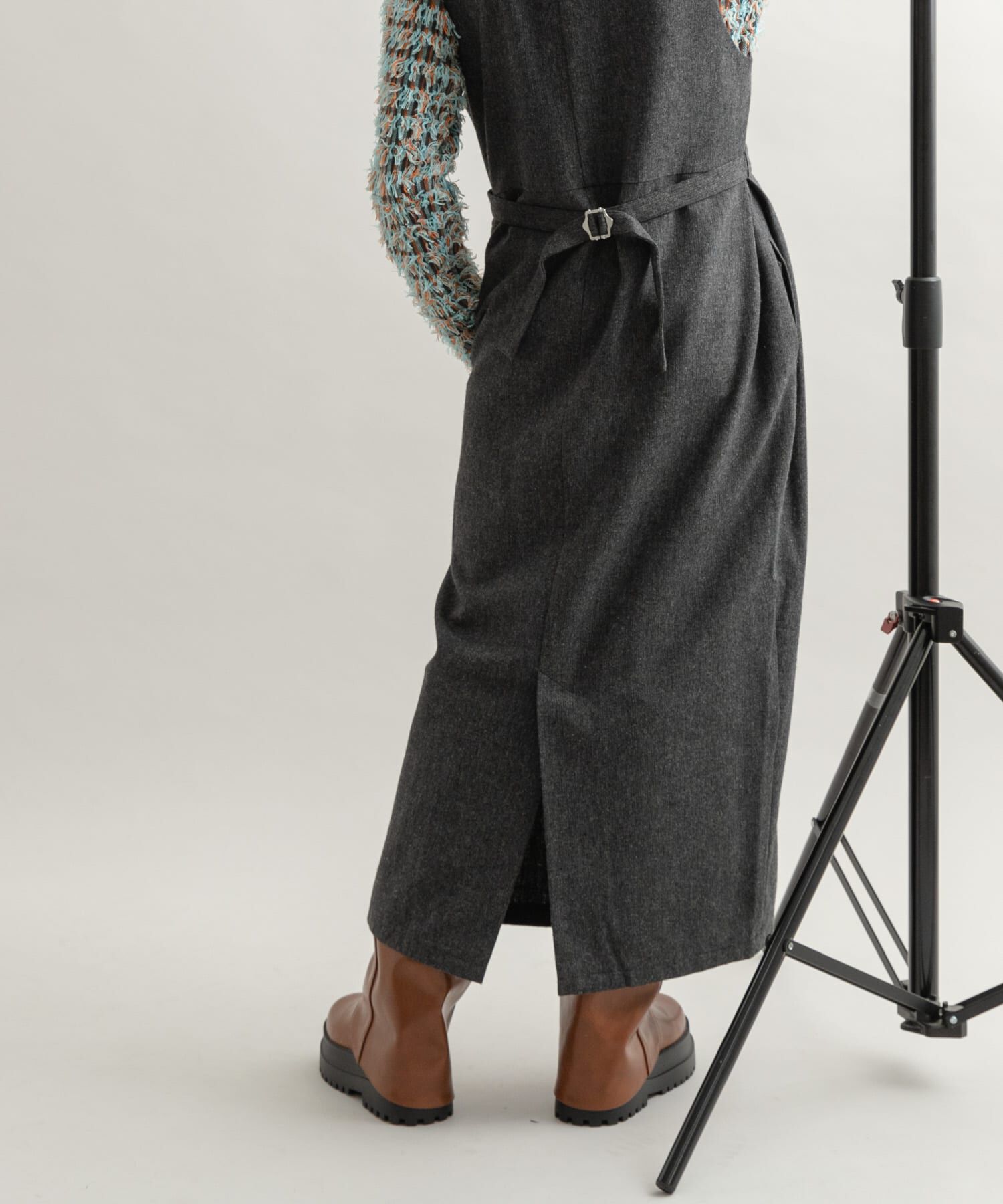  「『2サイズ展開』ツイードジャンパースカート」|ワンピース|