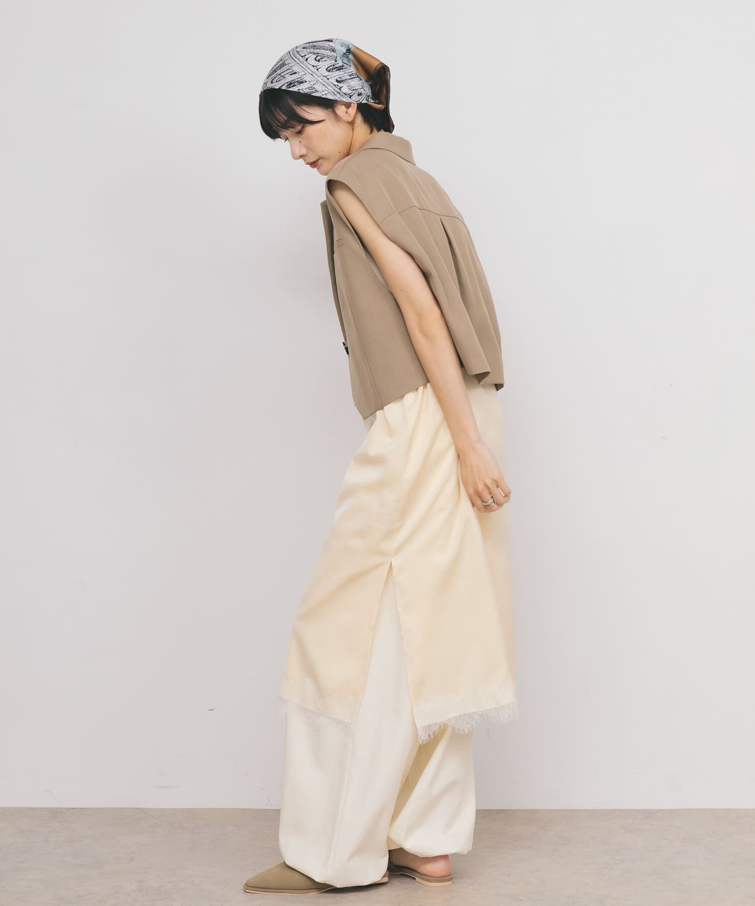  「レーストリムキャミワンピース」|ワンピース|