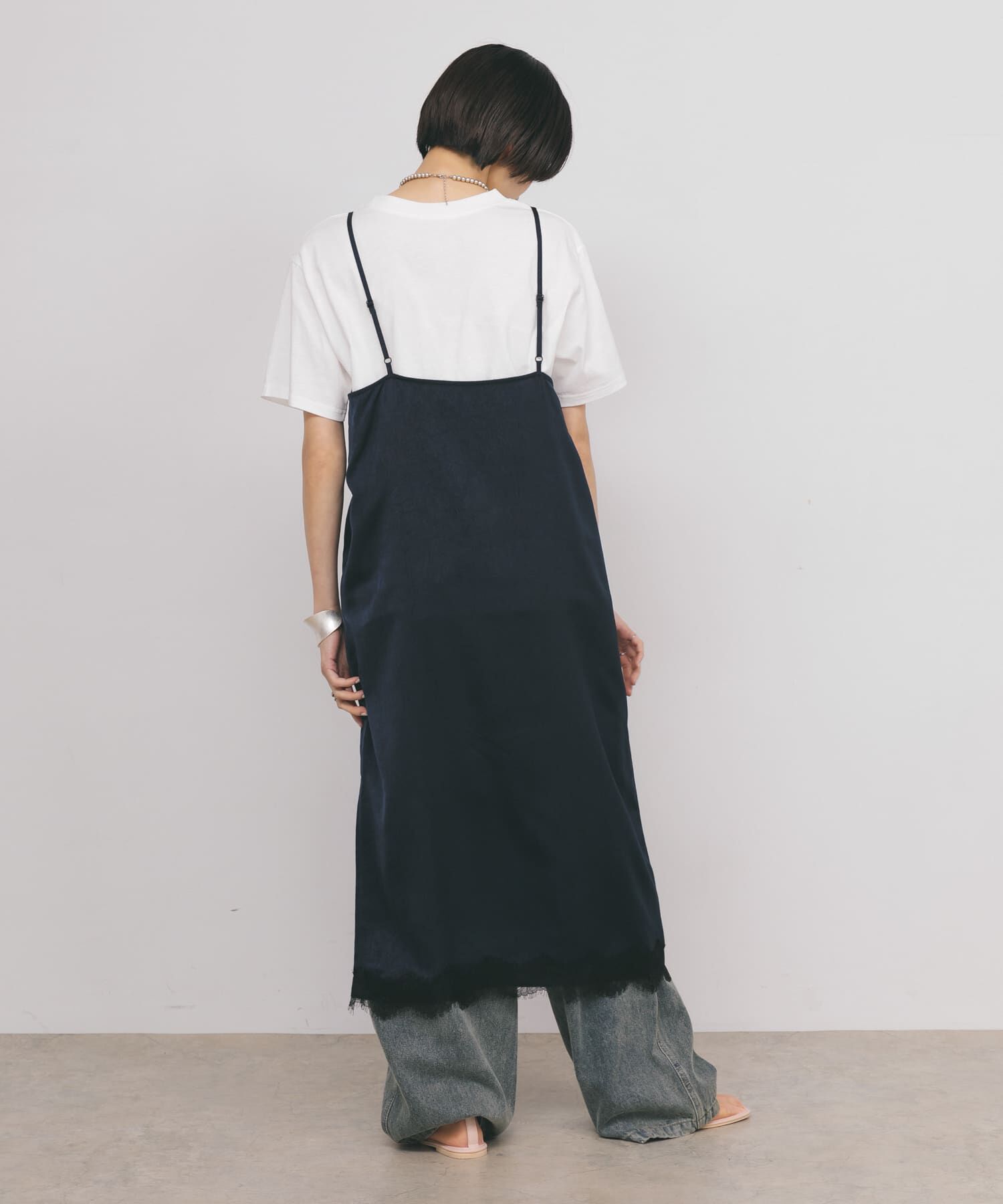  「レーストリムキャミワンピース」|ワンピース|