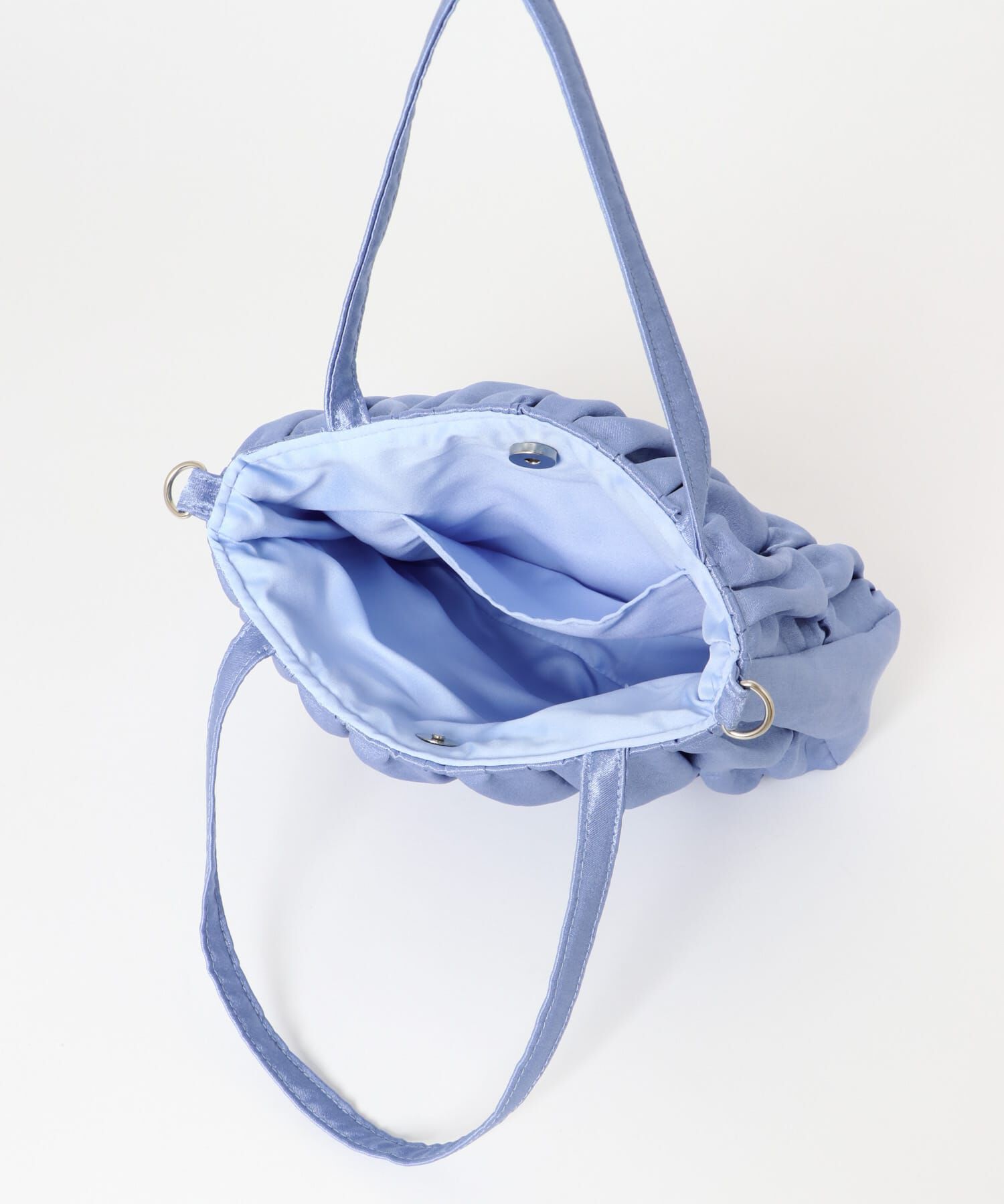  「サテンギャザーハンドBAG」|ハンドバッグ|