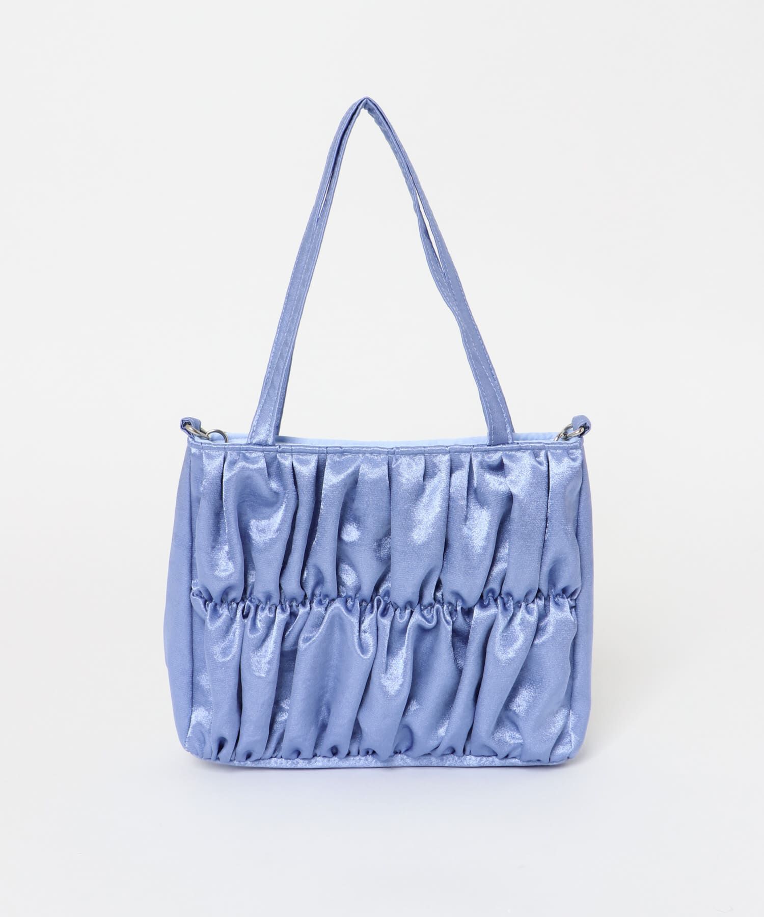  「サテンギャザーハンドBAG」|ハンドバッグ|