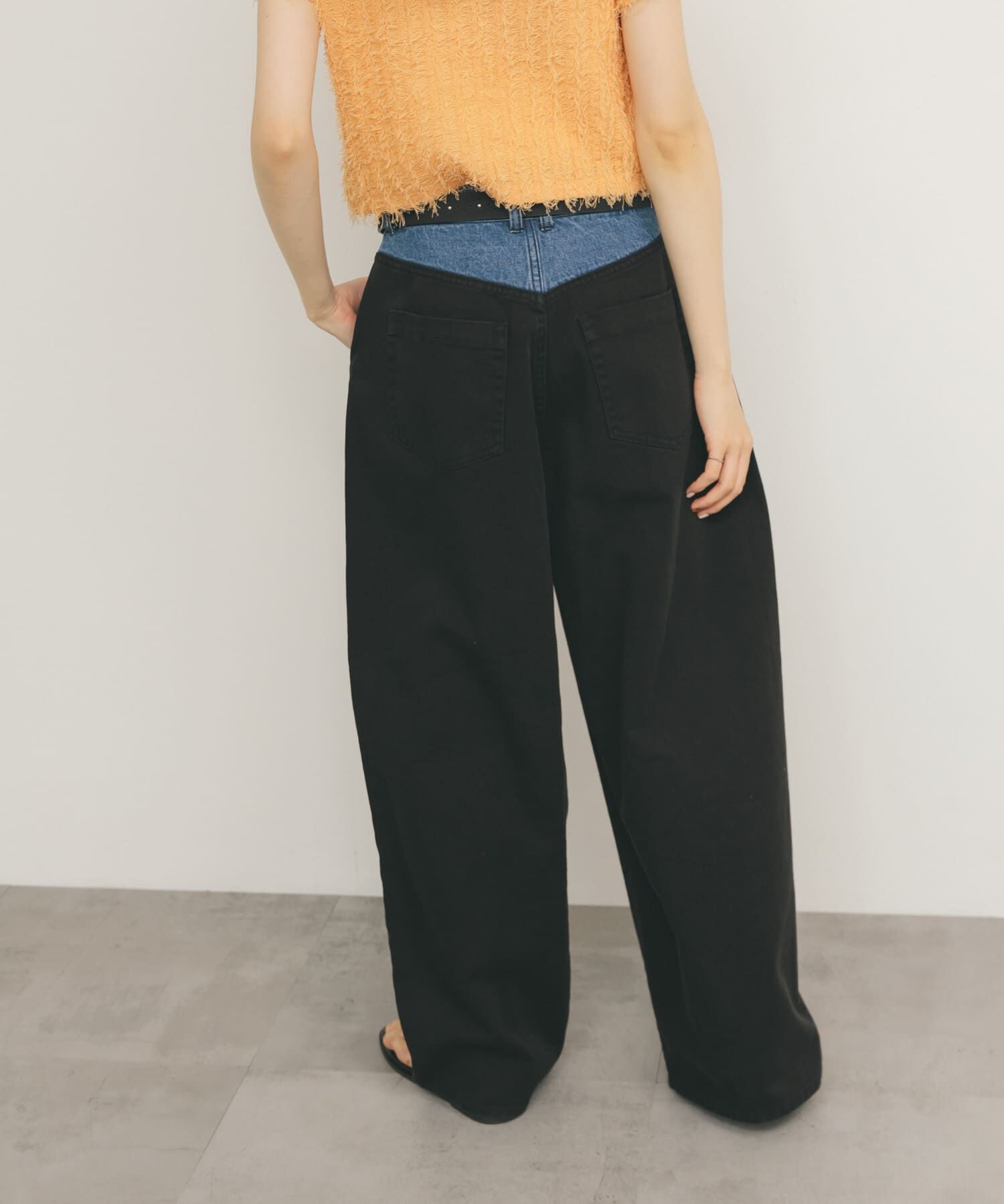  「『2サイズ展開』バイカラーコクーンパンツ」|その他|