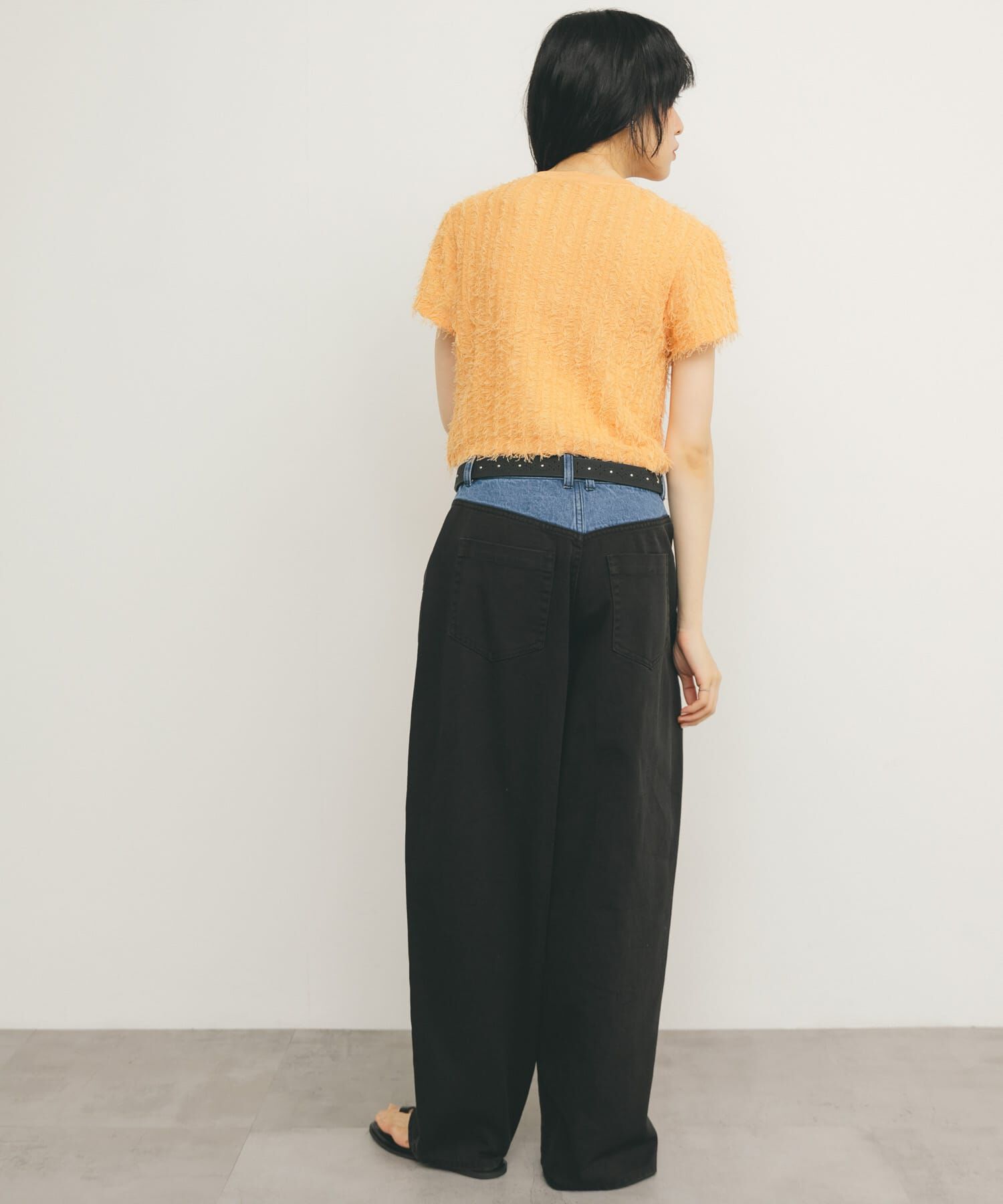  「『2サイズ展開』バイカラーコクーンパンツ」|その他|