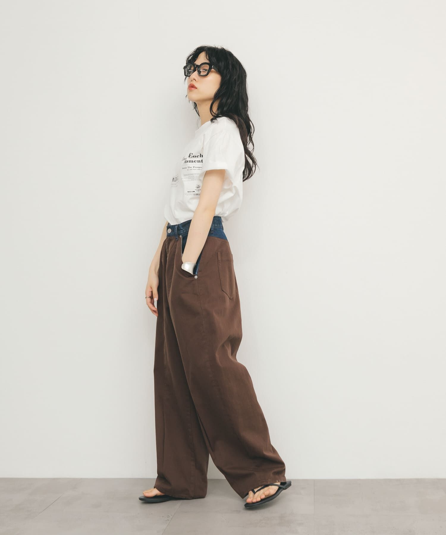  「『2サイズ展開』バイカラーコクーンパンツ」|その他|