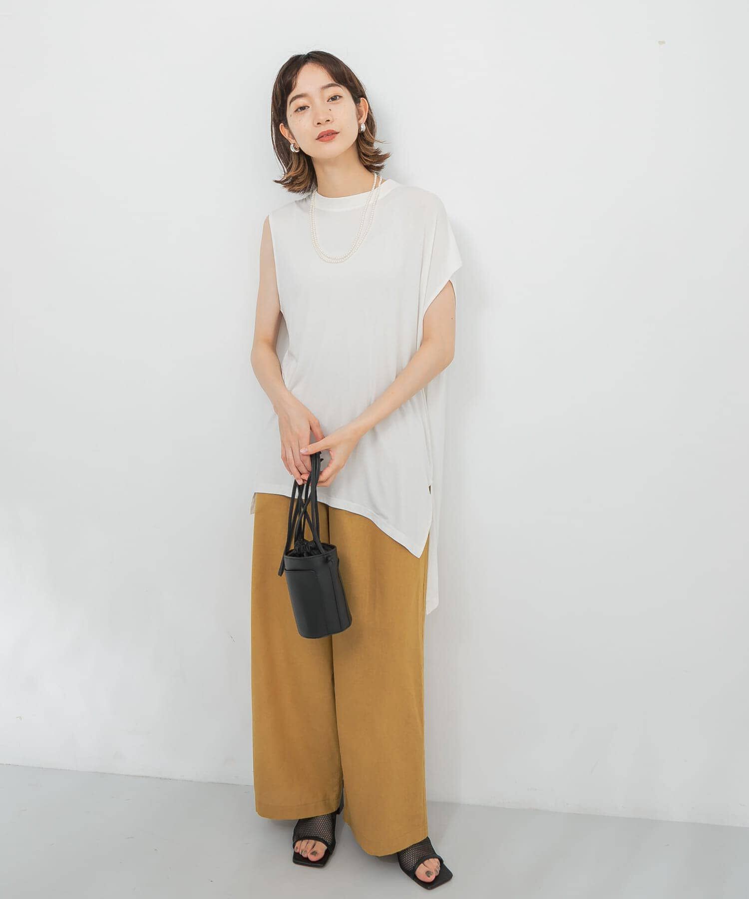  「アシンメトリーレーヨンカットソー」|Tシャツ・カットソー|