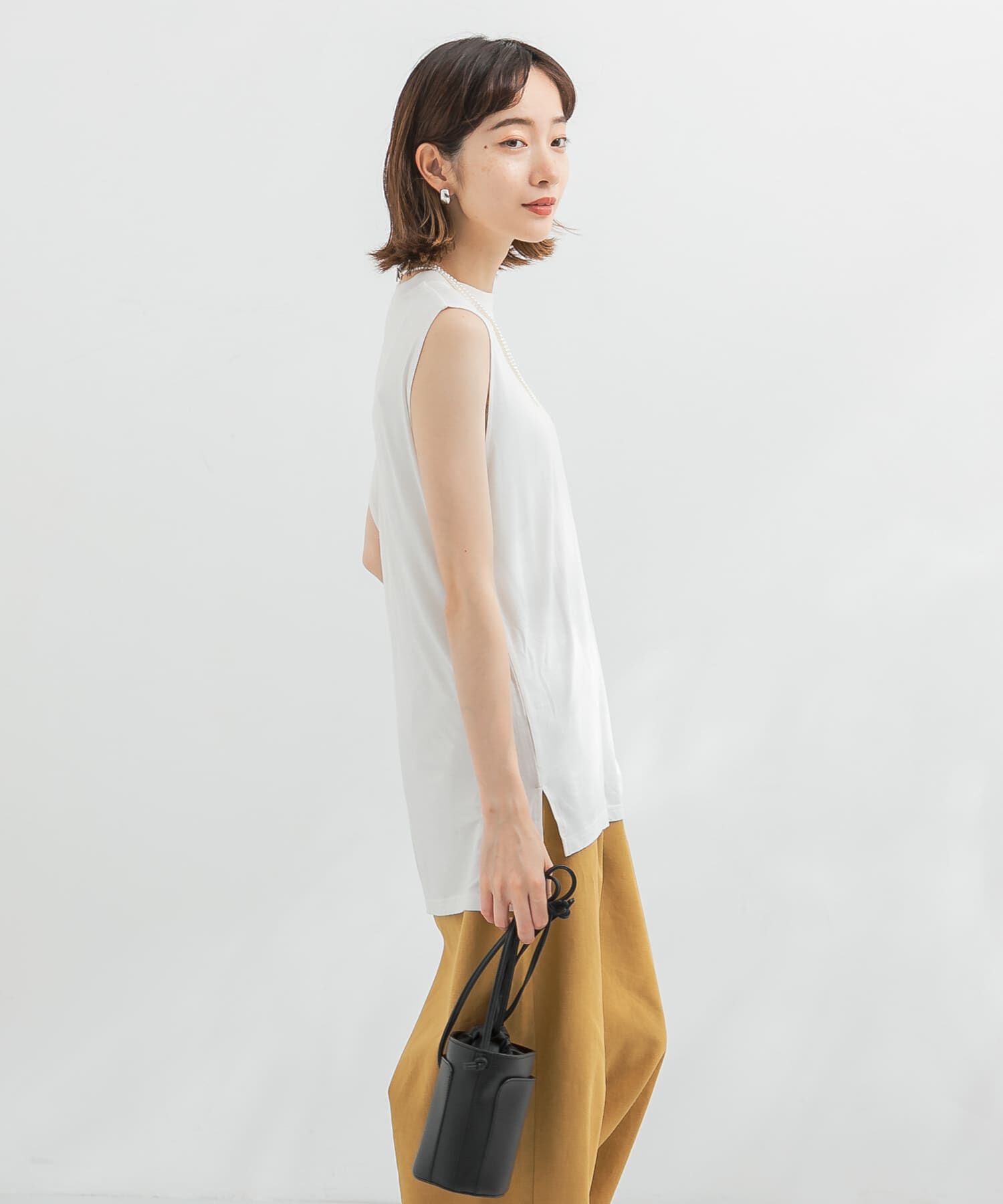  「アシンメトリーレーヨンカットソー」|Tシャツ・カットソー|