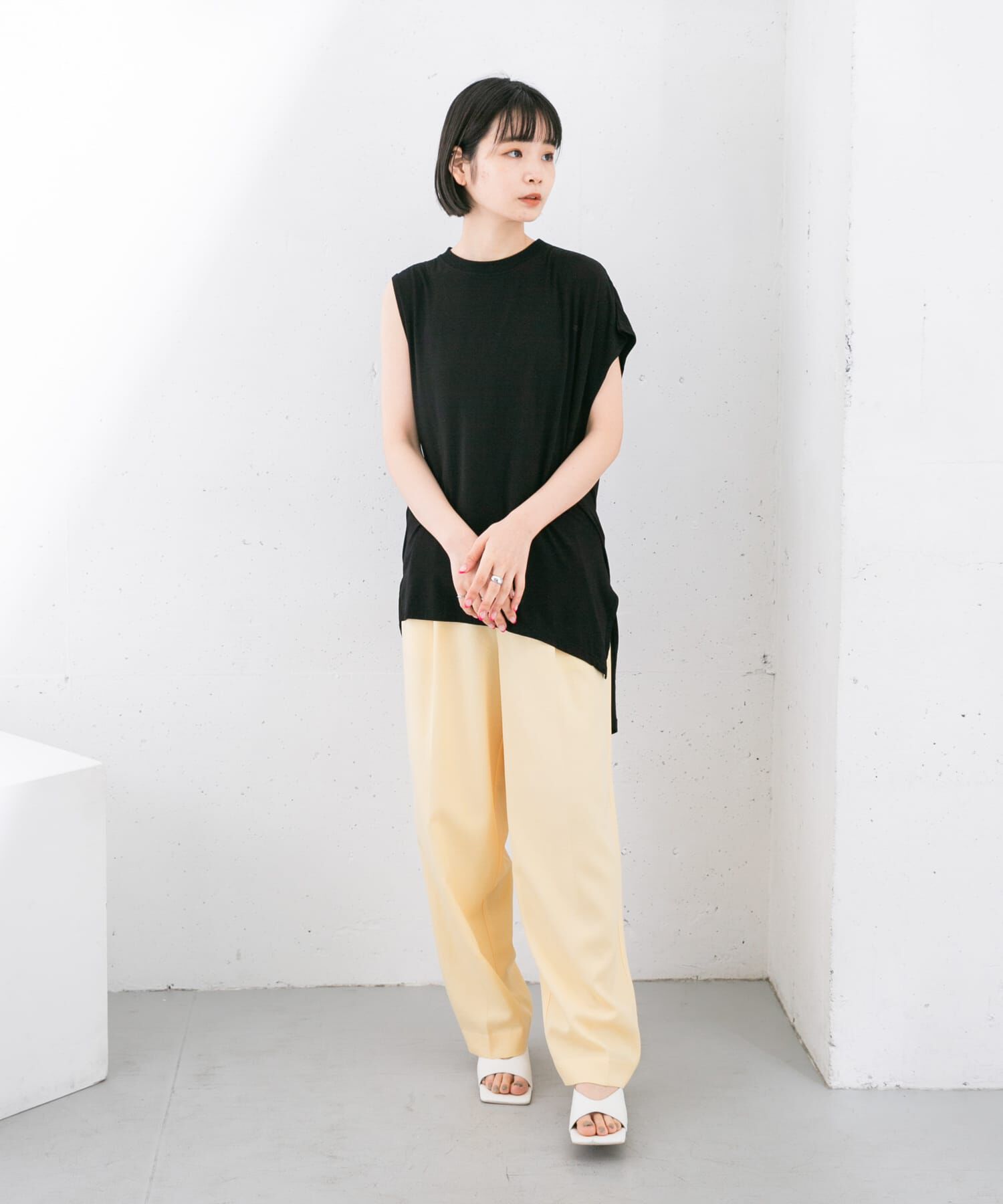  「アシンメトリーレーヨンカットソー」|Tシャツ・カットソー|