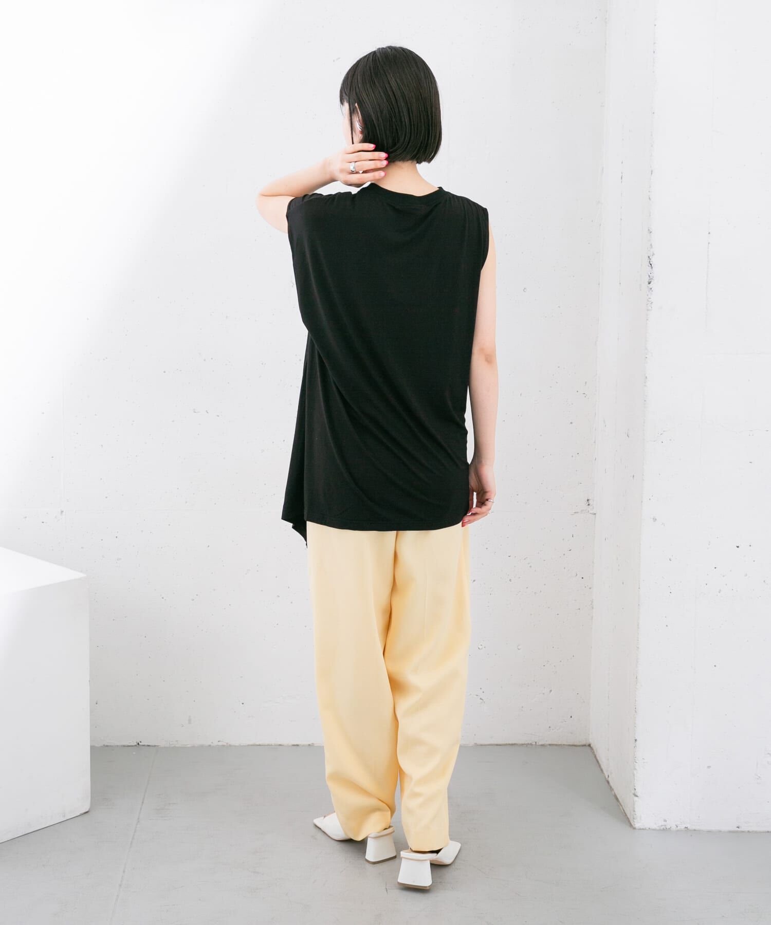  「アシンメトリーレーヨンカットソー」|Tシャツ・カットソー|