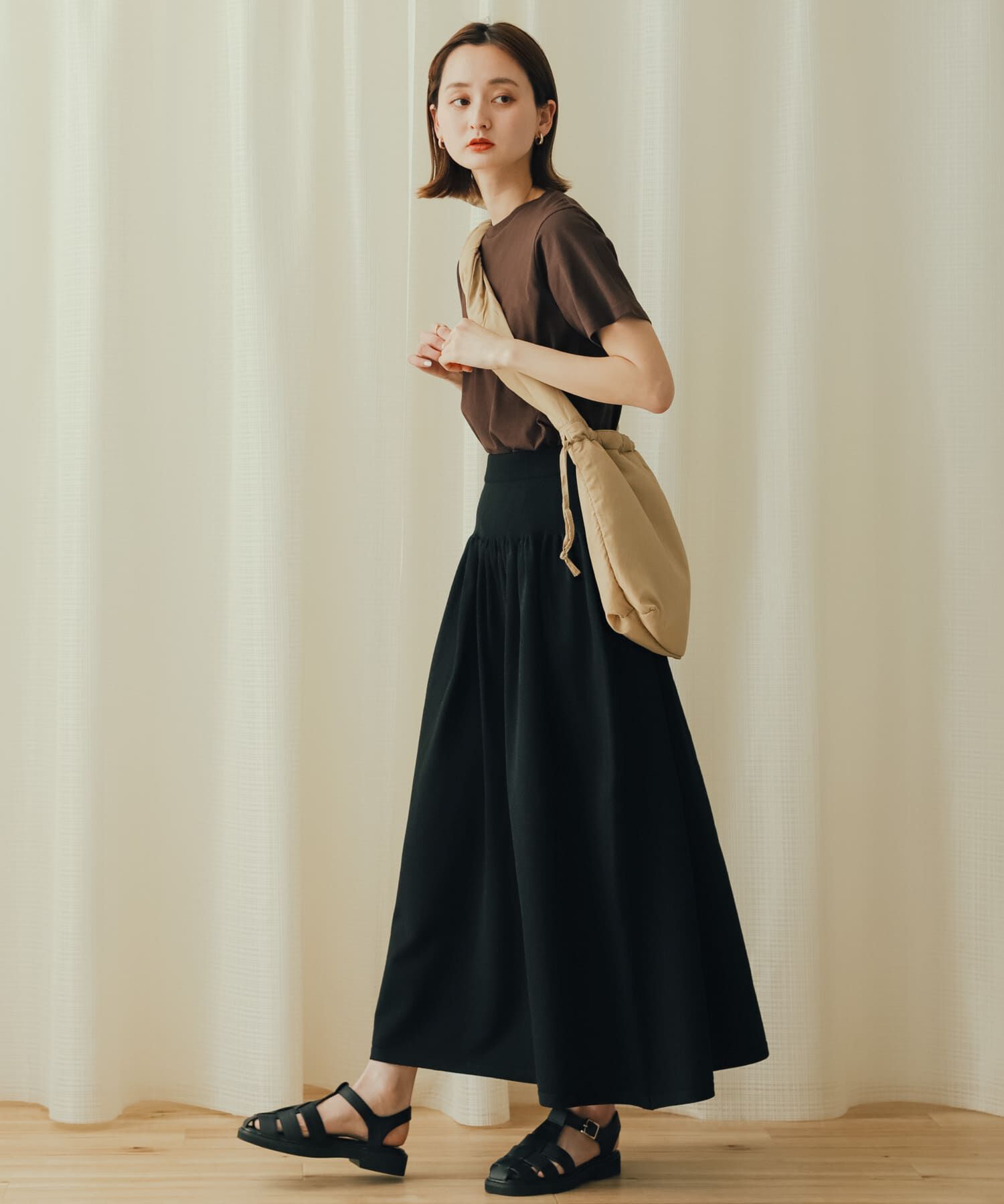 SENSE OF PLACE by URBAN RESEARCH「ギャザーボリュームニットスカート」|スカート|