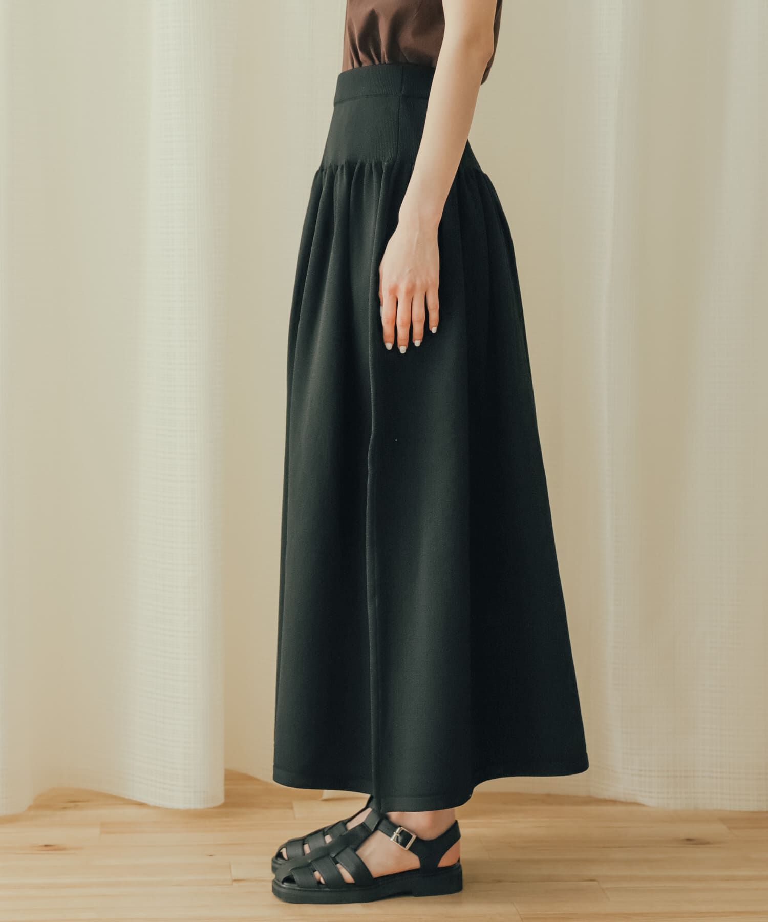 SENSE OF PLACE by URBAN RESEARCH「ギャザーボリュームニットスカート」|スカート|