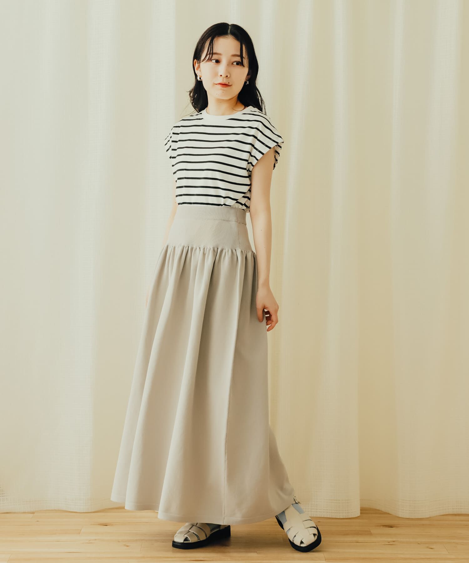 SENSE OF PLACE by URBAN RESEARCH「ギャザーボリュームニットスカート」|スカート|