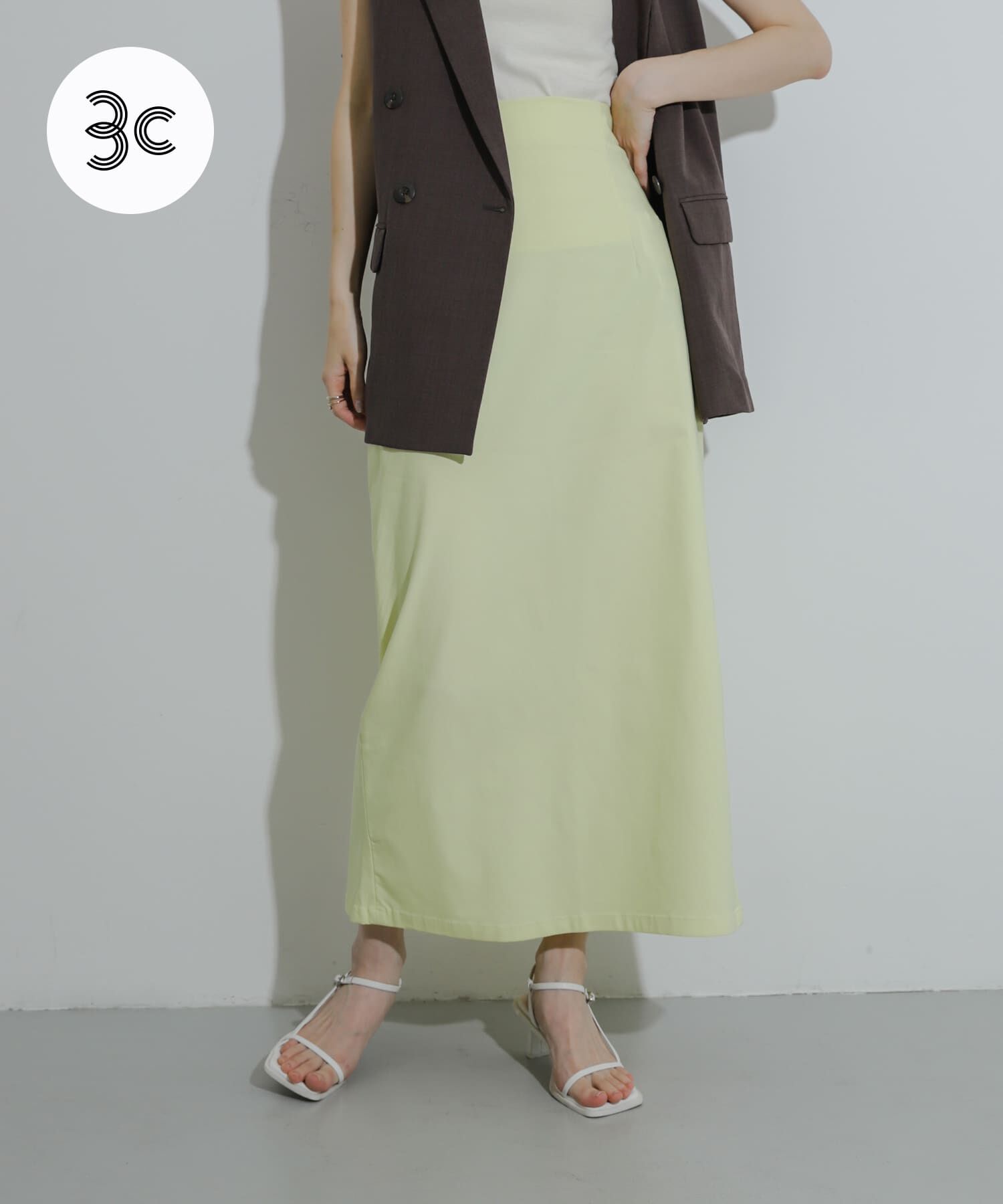 SENSE OF PLACE by URBAN RESEARCH「ストレッチサスツキハイウエストスカート」|スカート|イエロー