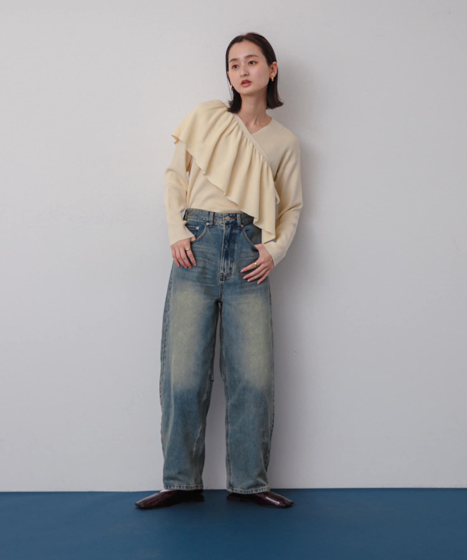 SENSE OF PLACE by URBAN RESEARCH「2WAYフリルレイヤードセーター」|ニット・セーター|