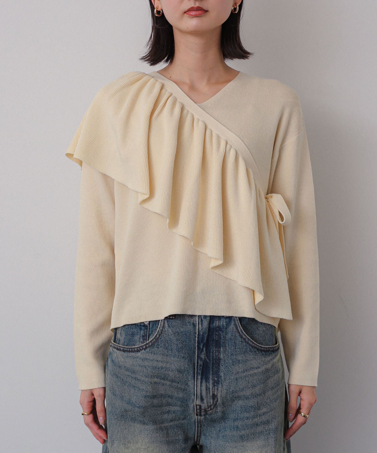 SENSE OF PLACE by URBAN RESEARCH「2WAYフリルレイヤードセーター」|ニット・セーター|