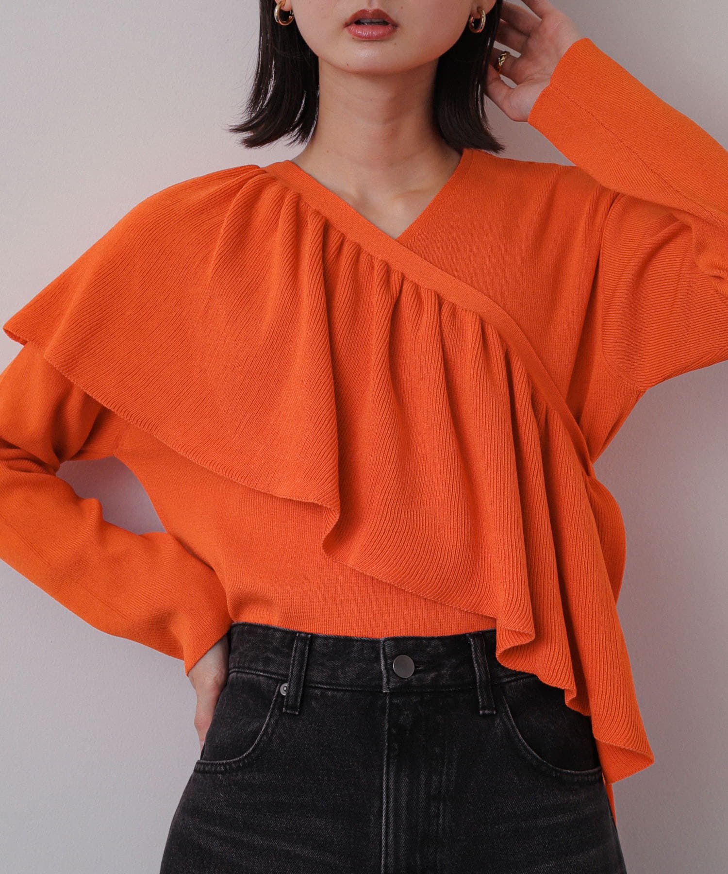 SENSE OF PLACE by URBAN RESEARCH「2WAYフリルレイヤードセーター」|ニット・セーター|