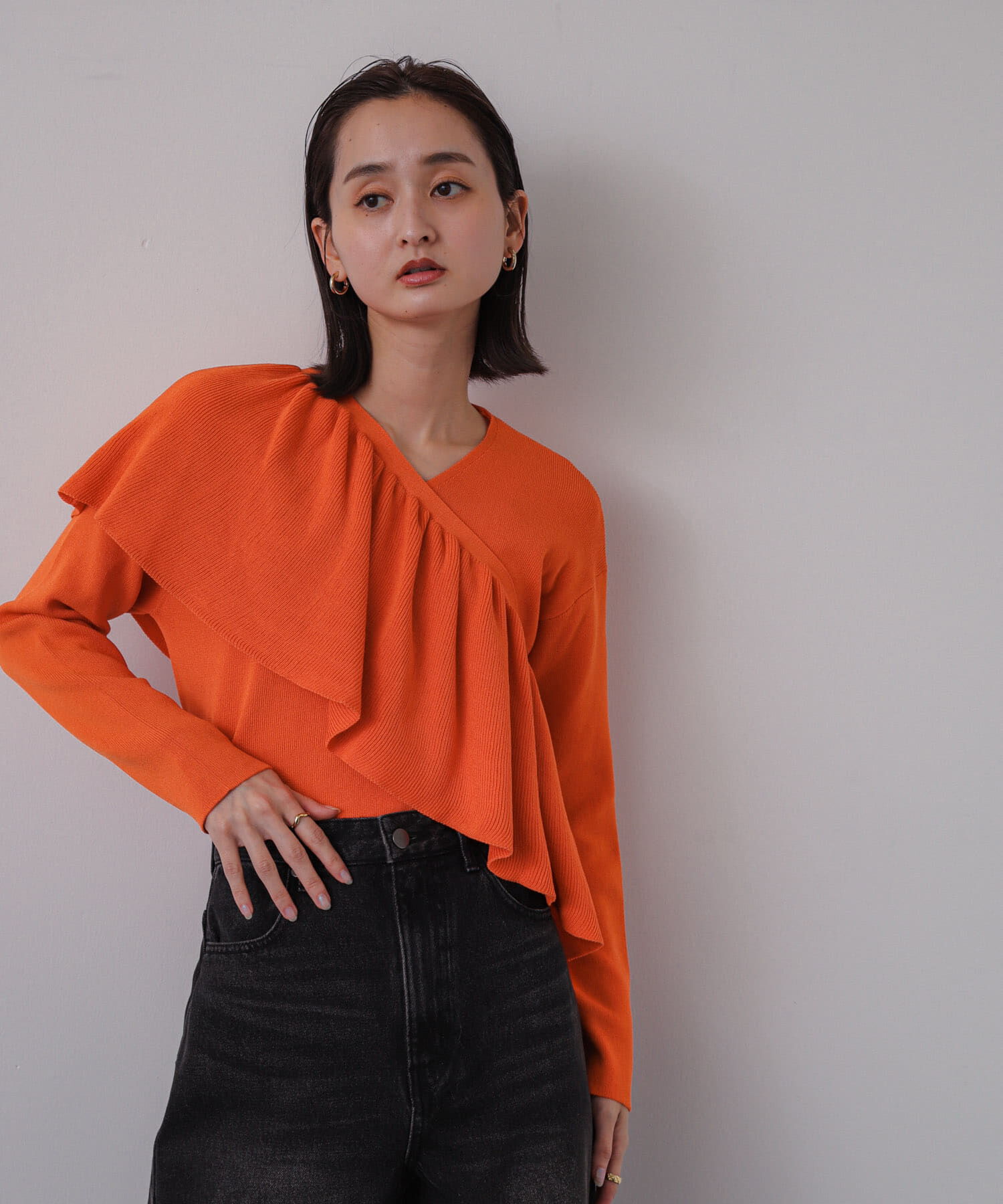 SENSE OF PLACE by URBAN RESEARCH「2WAYフリルレイヤードセーター」|ニット・セーター|