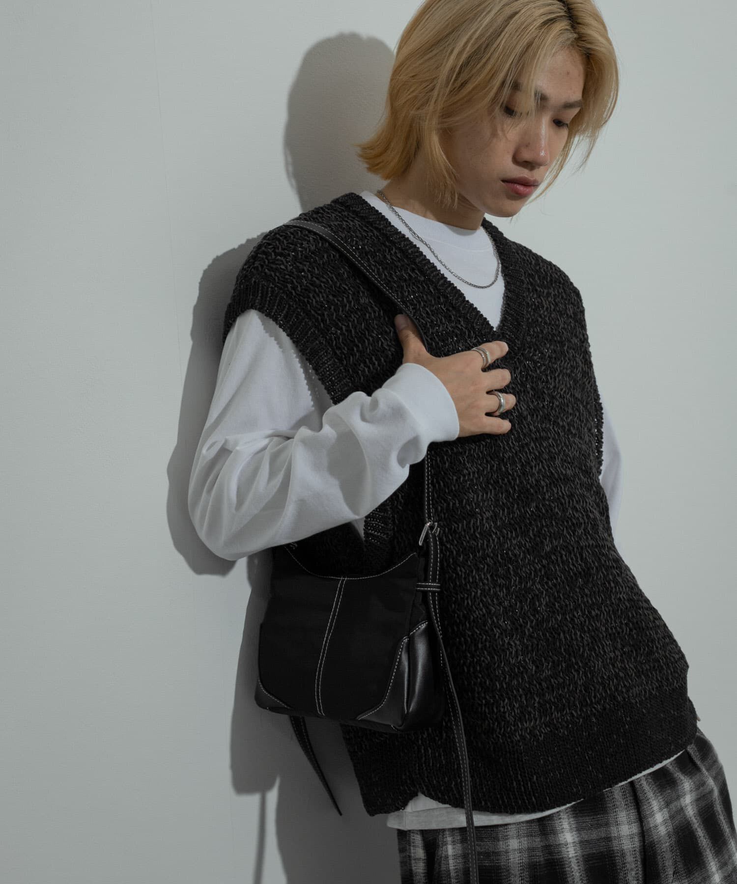 SENSE OF PLACE by URBAN RESEARCH「ミックスヤーンニットベスト」|ニット・セーター|