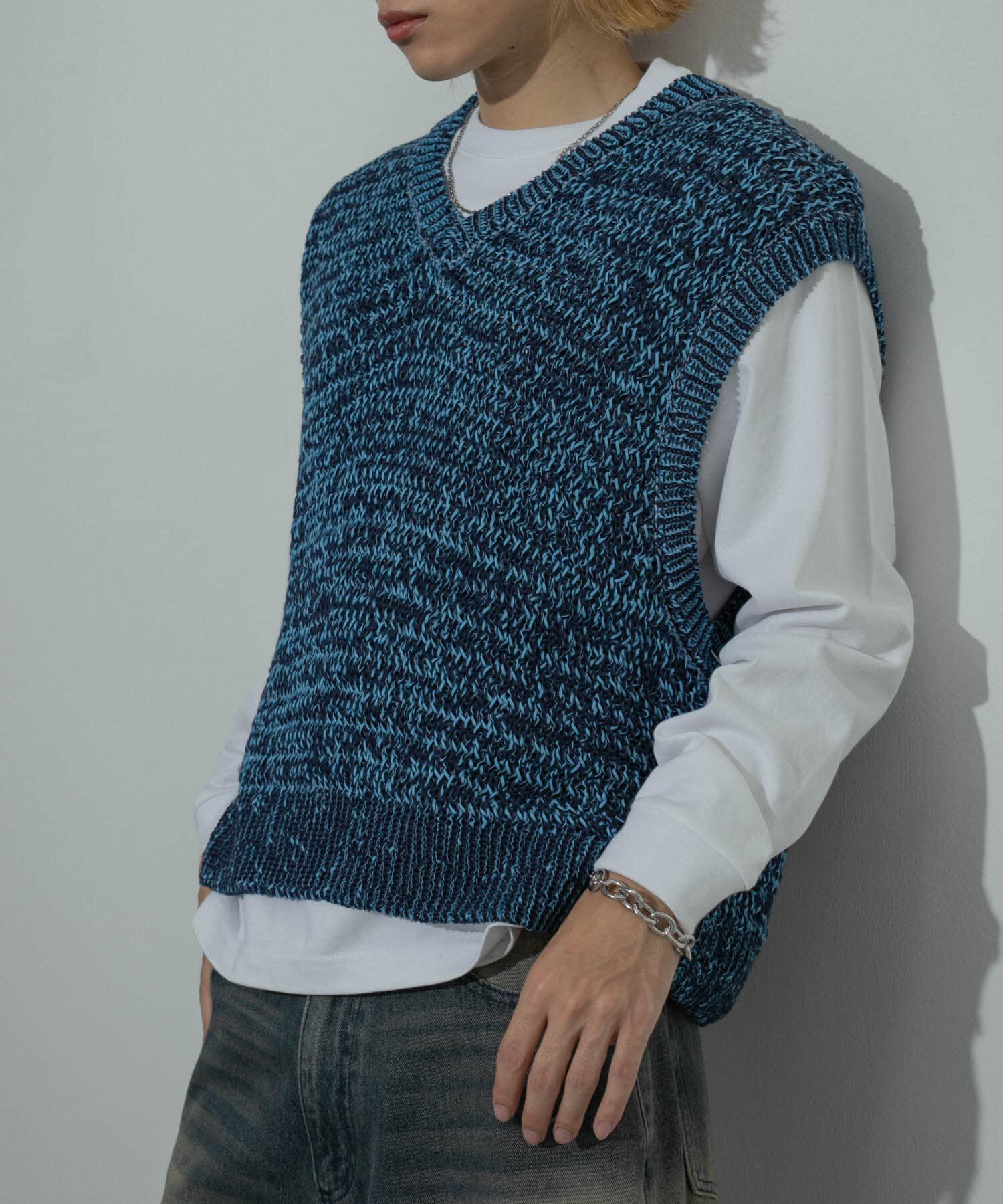 SENSE OF PLACE by URBAN RESEARCH「ミックスヤーンニットベスト」|ニット・セーター|