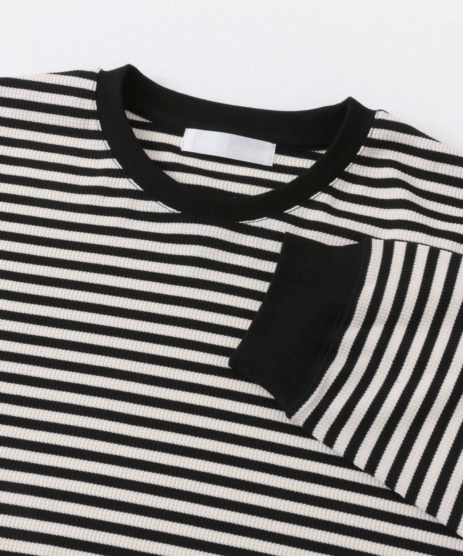 SENSE OF PLACE by URBAN RESEARCH「ワッフルボーダーロングTシャツ」|Tシャツ・カットソー|