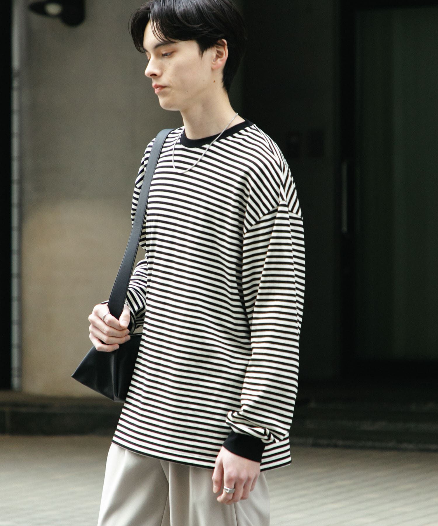 SENSE OF PLACE by URBAN RESEARCH「ワッフルボーダーロングTシャツ」|Tシャツ・カットソー|