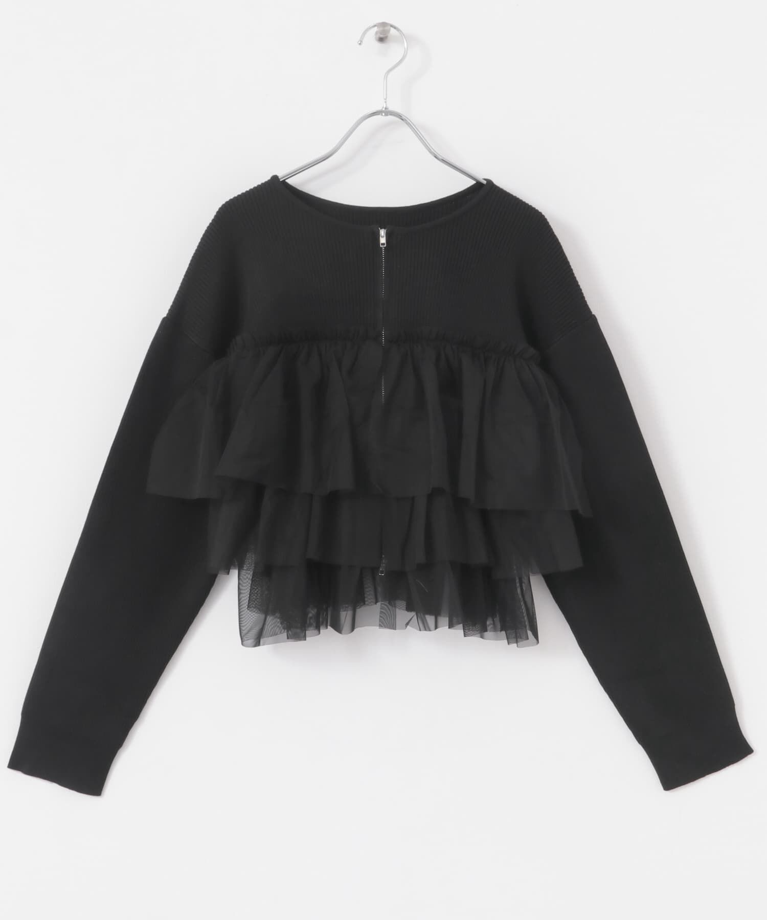 SENSE OF PLACE by URBAN RESEARCH「ダブルジップフリルニットカーディガン」|カーディガン|