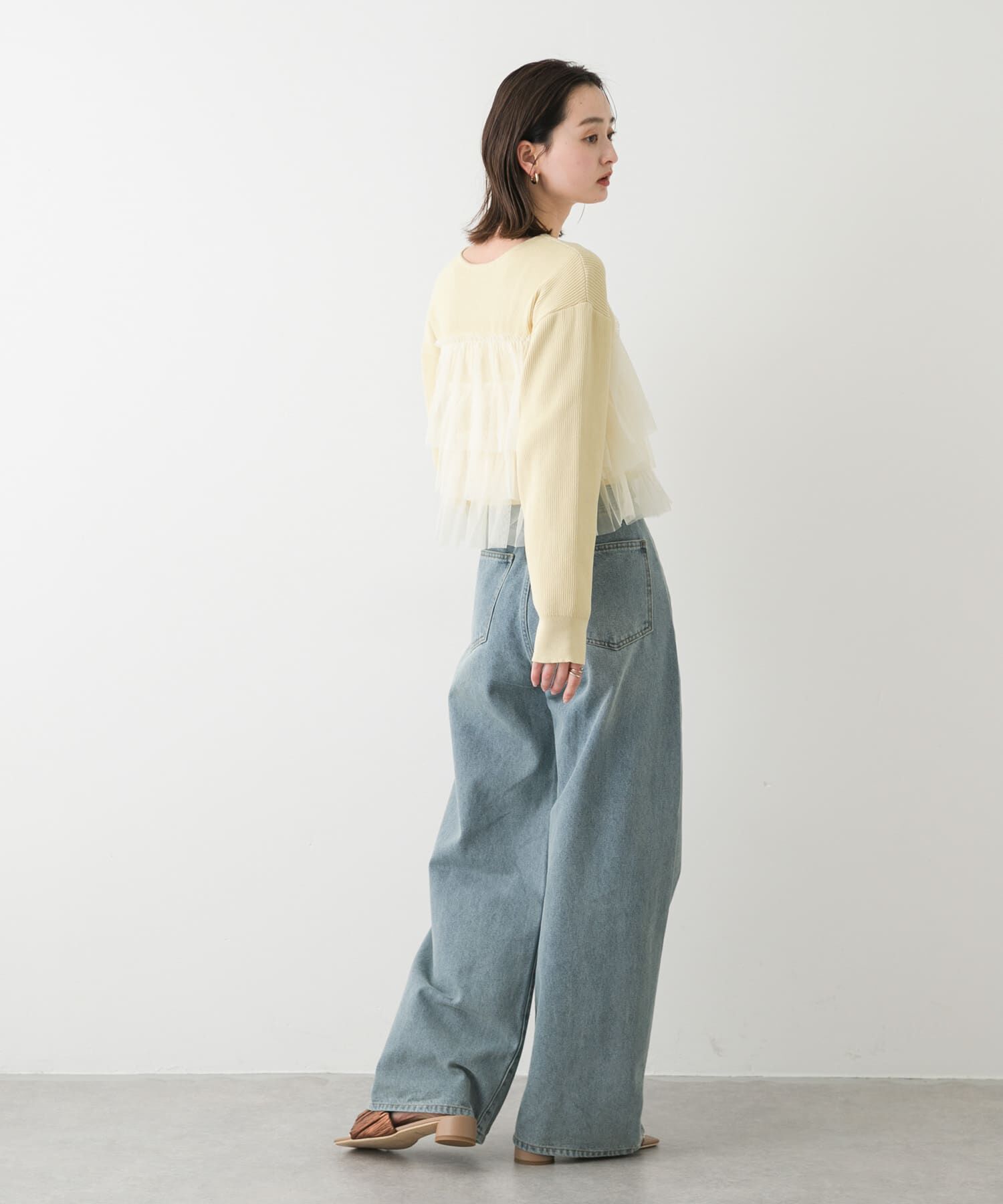 SENSE OF PLACE by URBAN RESEARCH「ダブルジップフリルニットカーディガン」|カーディガン|