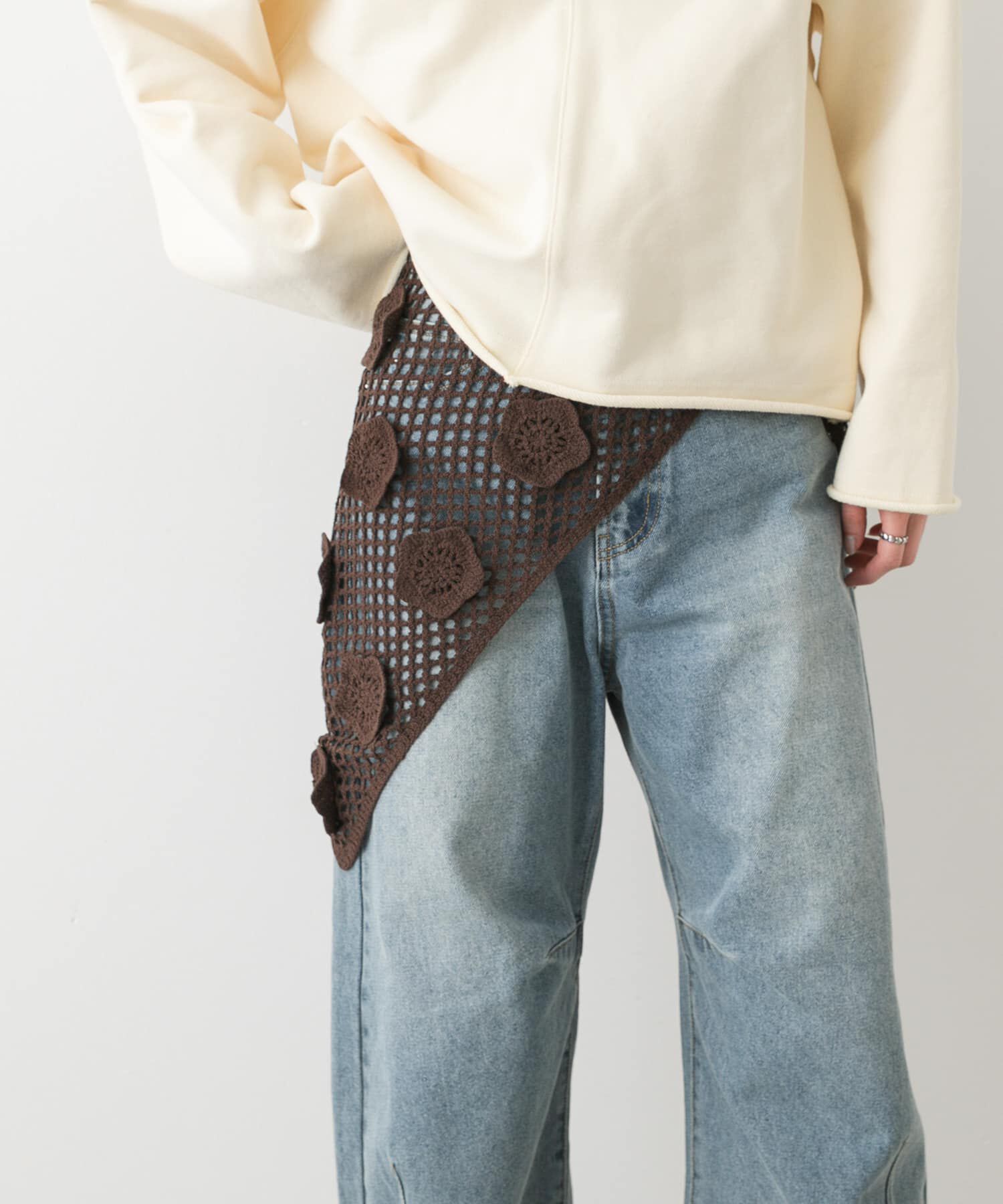 SENSE OF PLACE by URBAN RESEARCH「フラワークロシェマキスカート」|スカート|